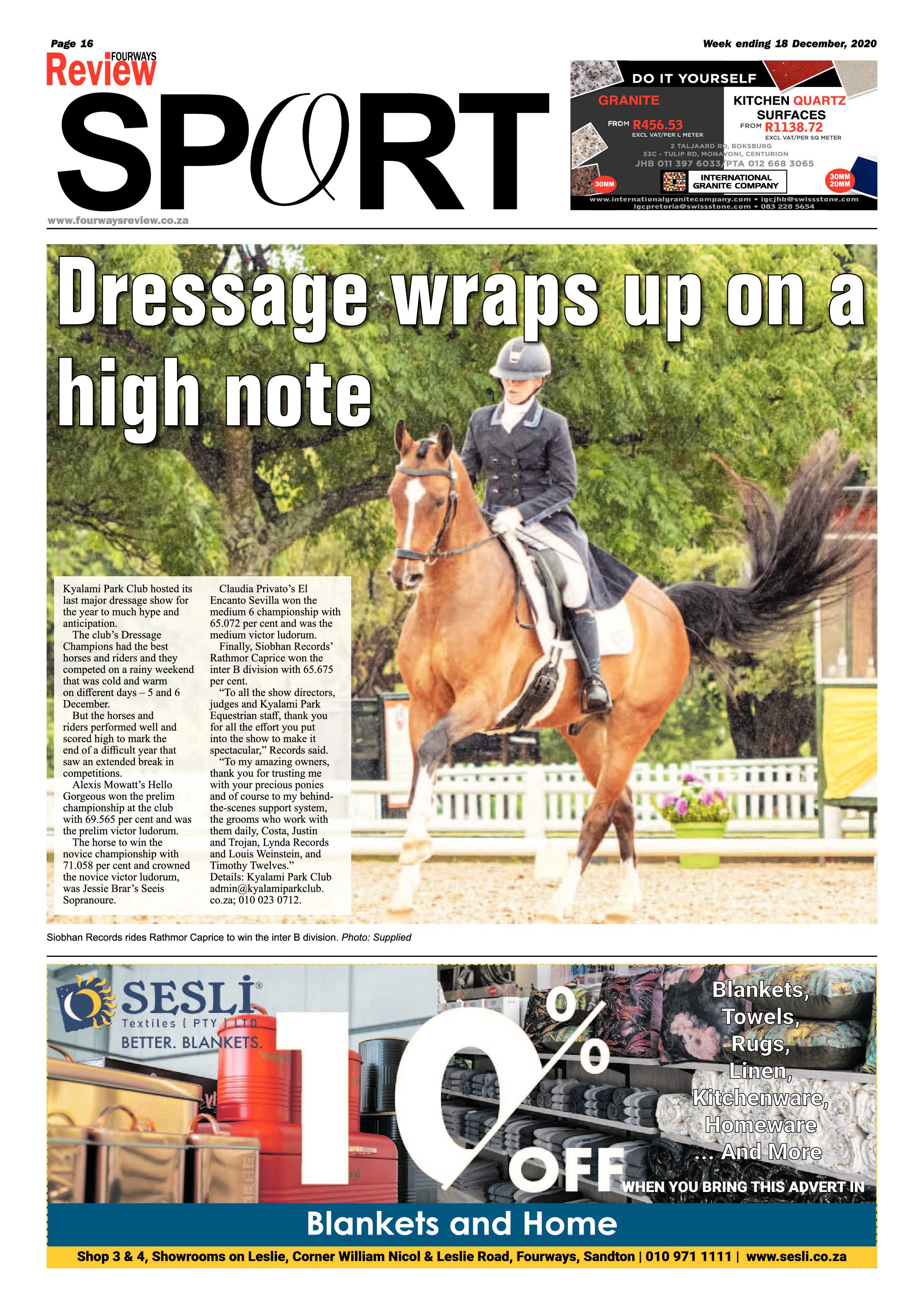 Fourways Review 18 December 2020 page 16