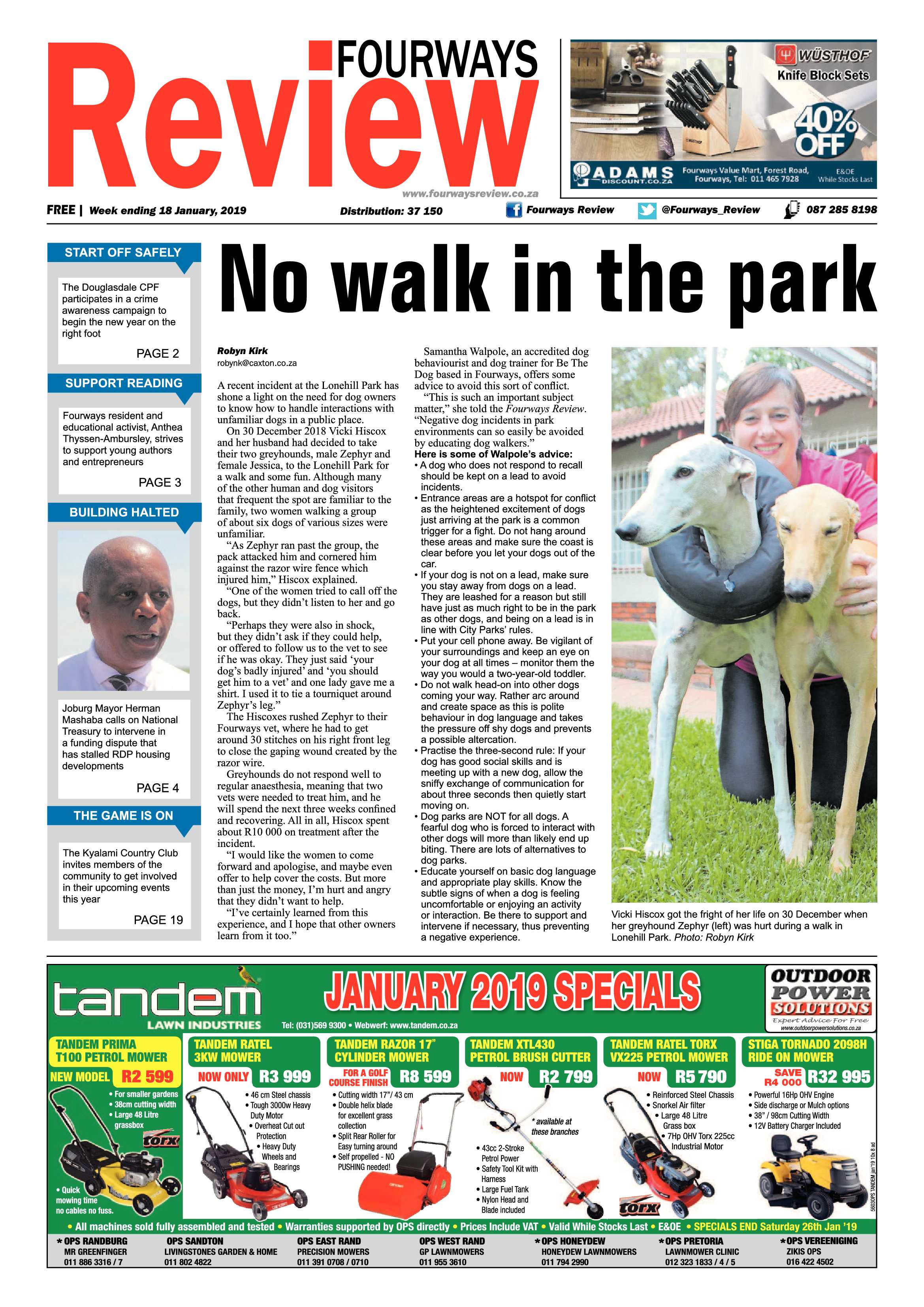 Fourways Review 18 January, 2019 page 1