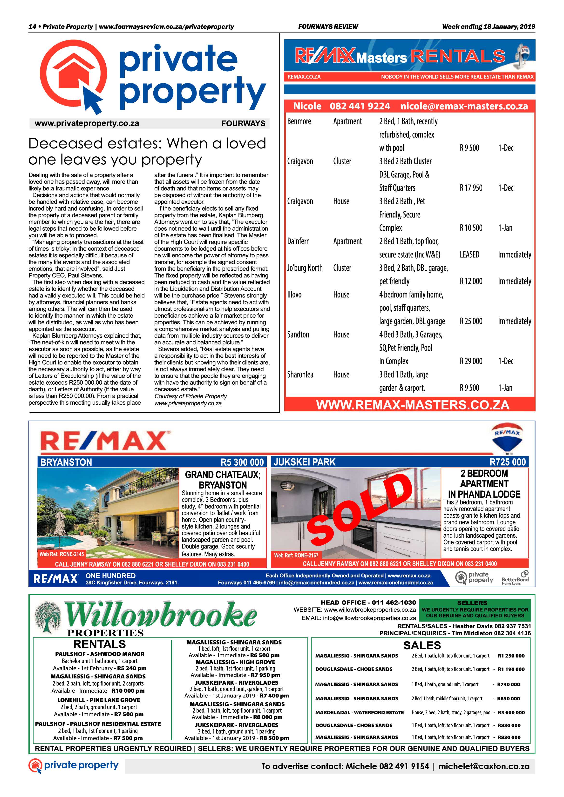 Fourways Review 18 January, 2019 page 14