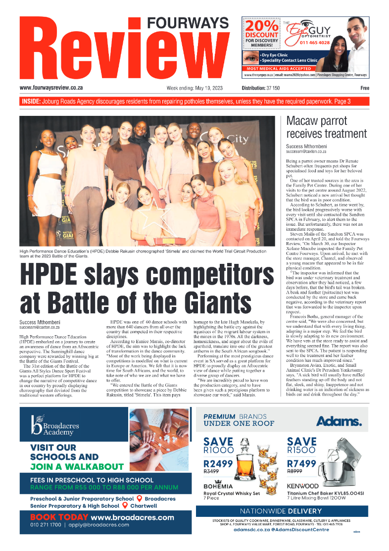 Fourways Review 19 May 2023 page 1