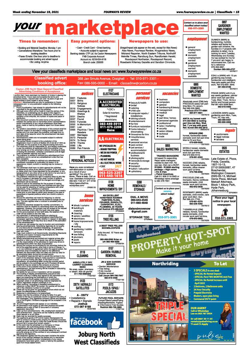 Fourways Review 19 November2021 page 15