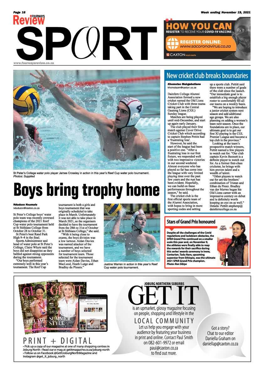 Fourways Review 19 November2021 page 16