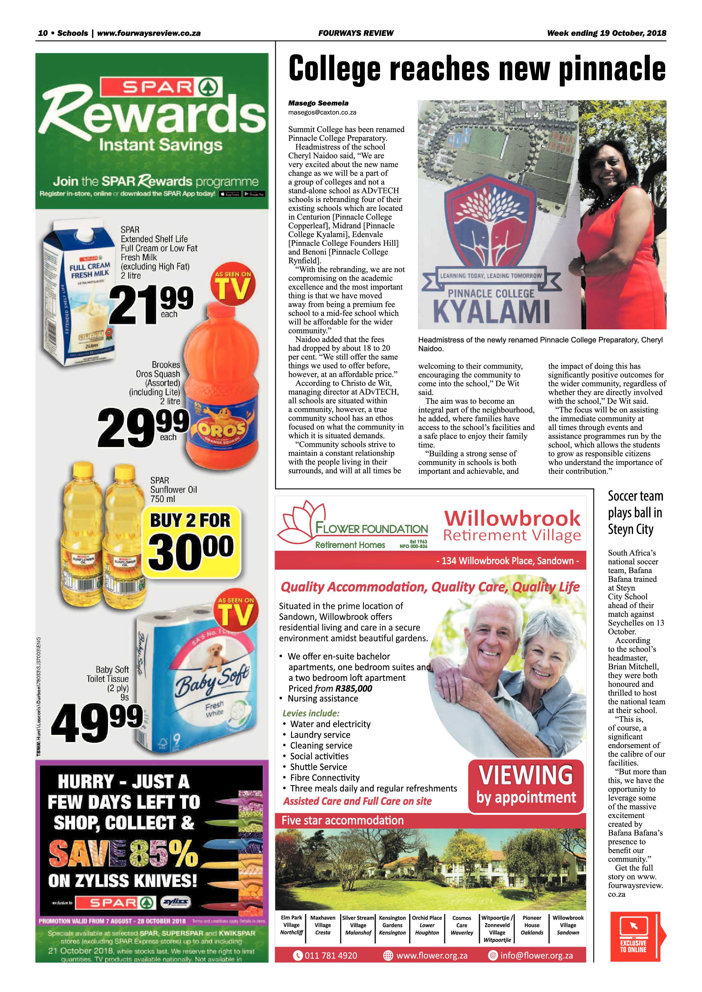 Fourways Review 19 October, 2018 page 10