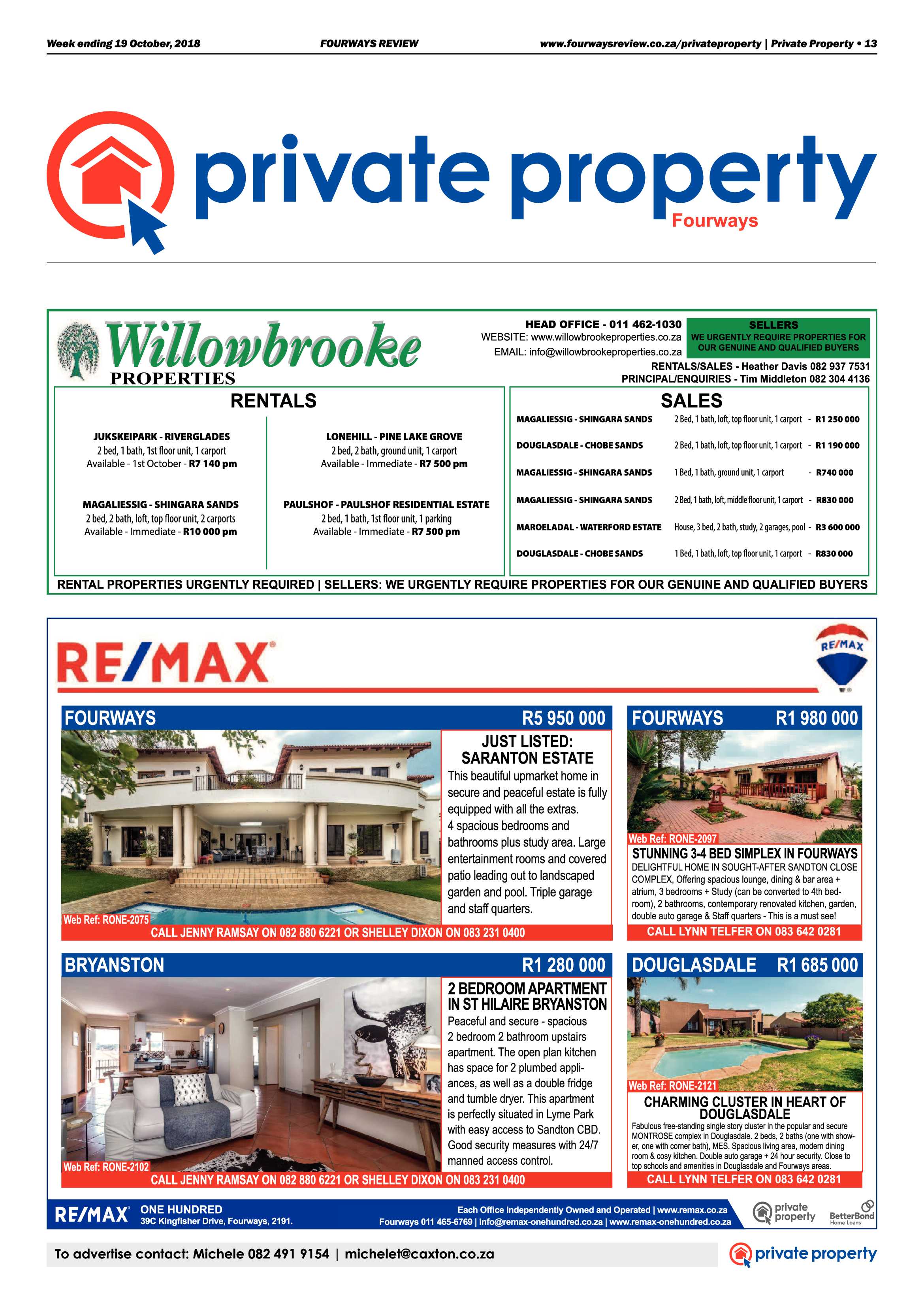Fourways Review 19 October, 2018 page 13