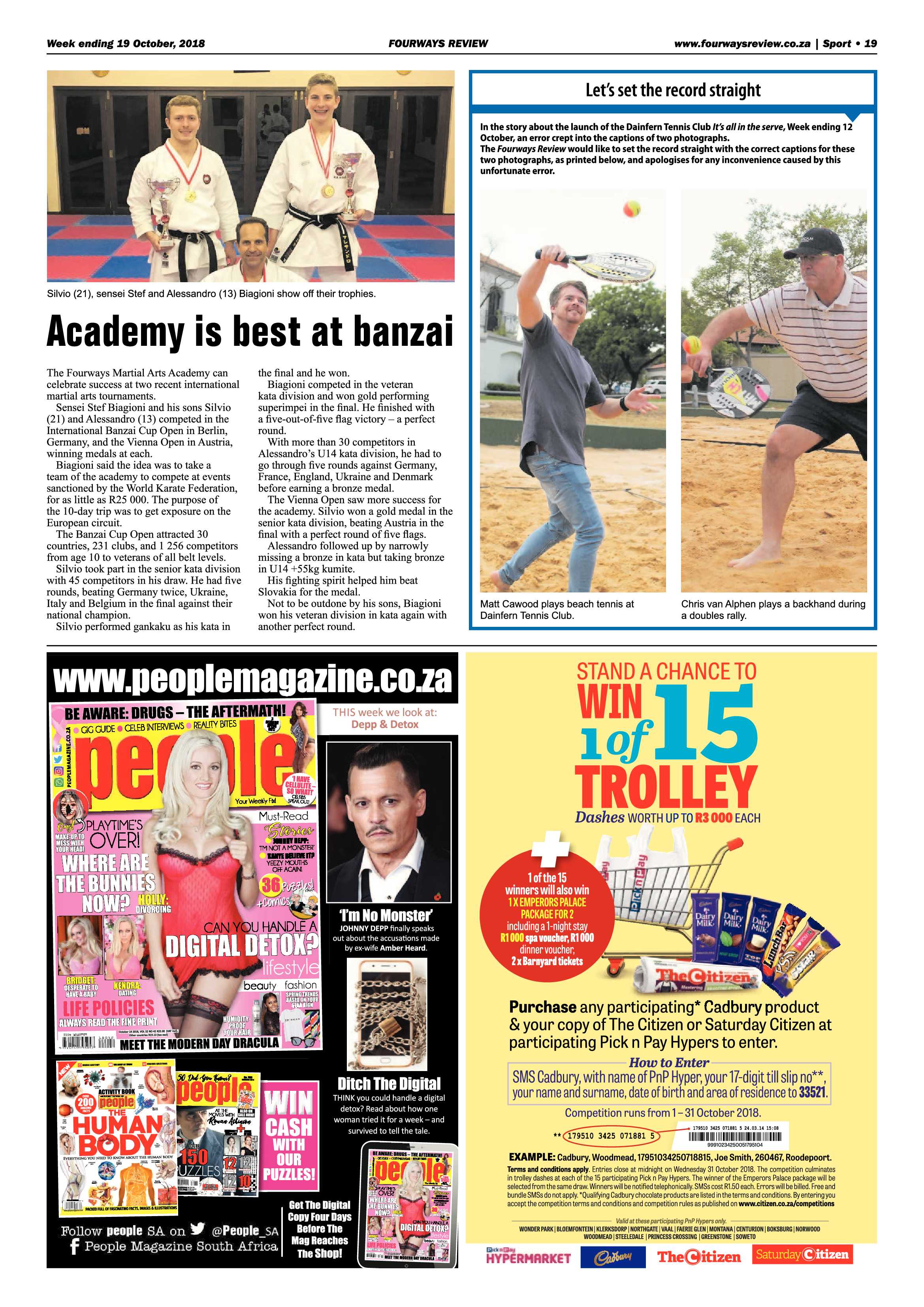 Fourways Review 19 October, 2018 page 19