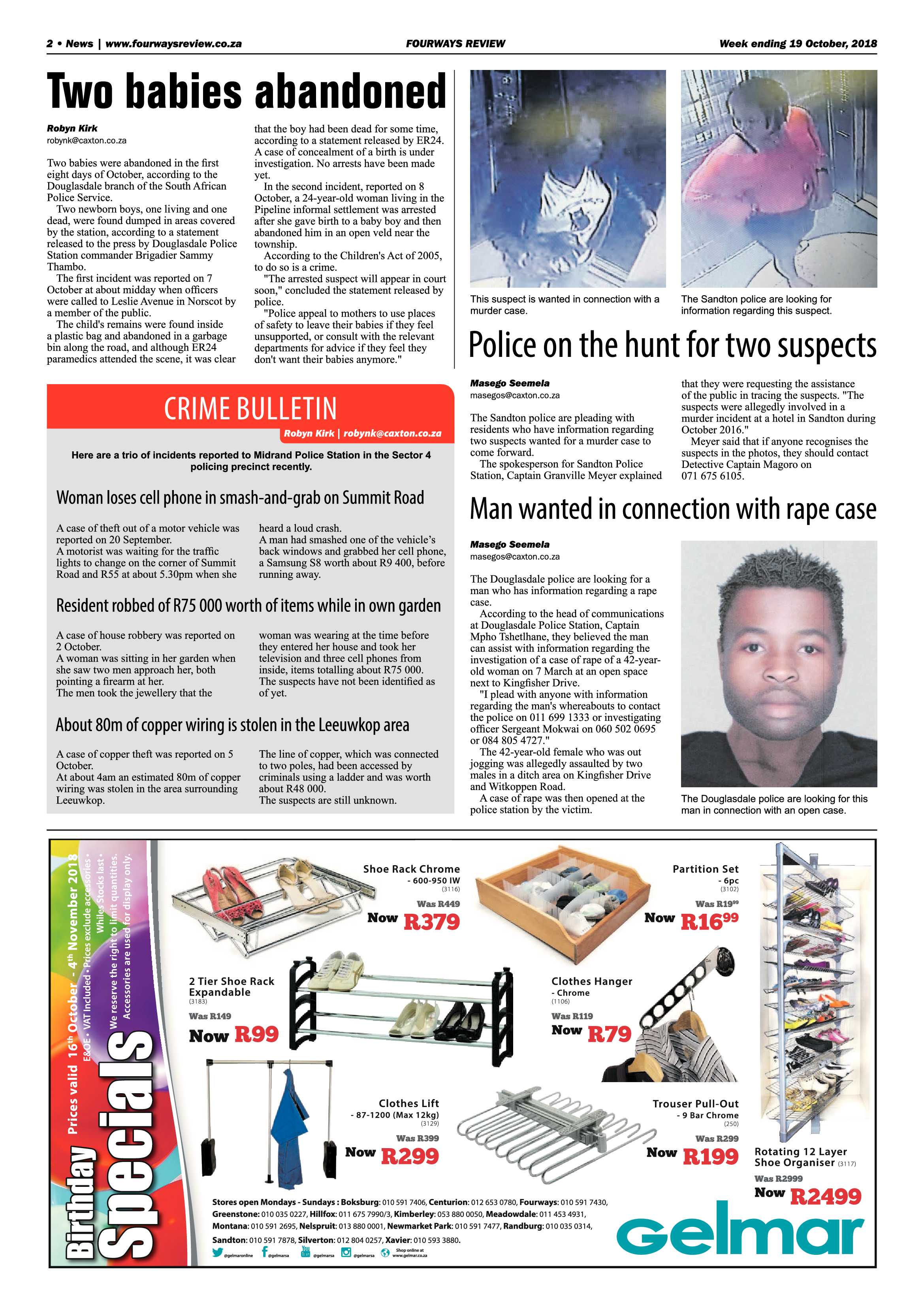Fourways Review 19 October, 2018 page 2