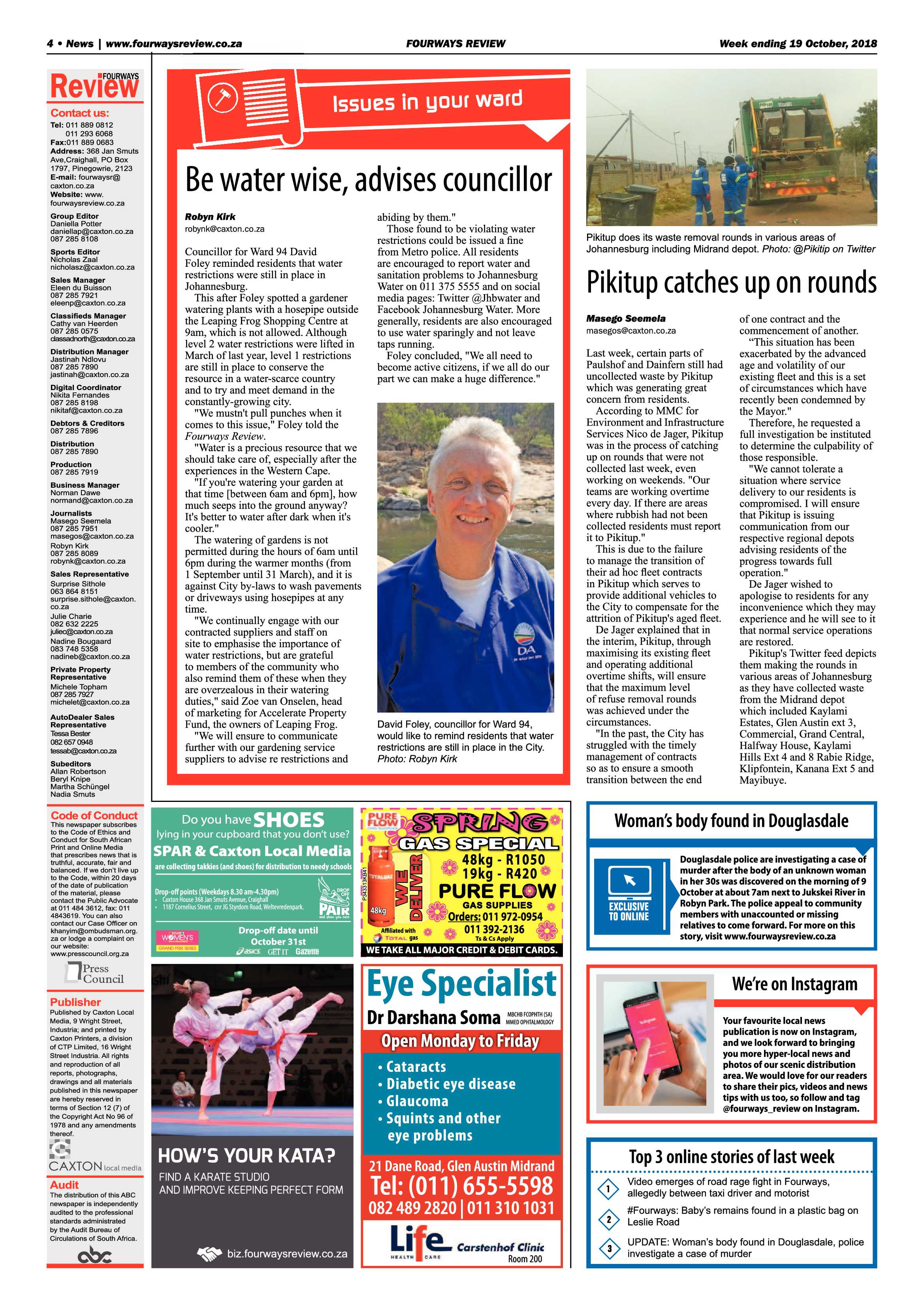 Fourways Review 19 October, 2018 page 4