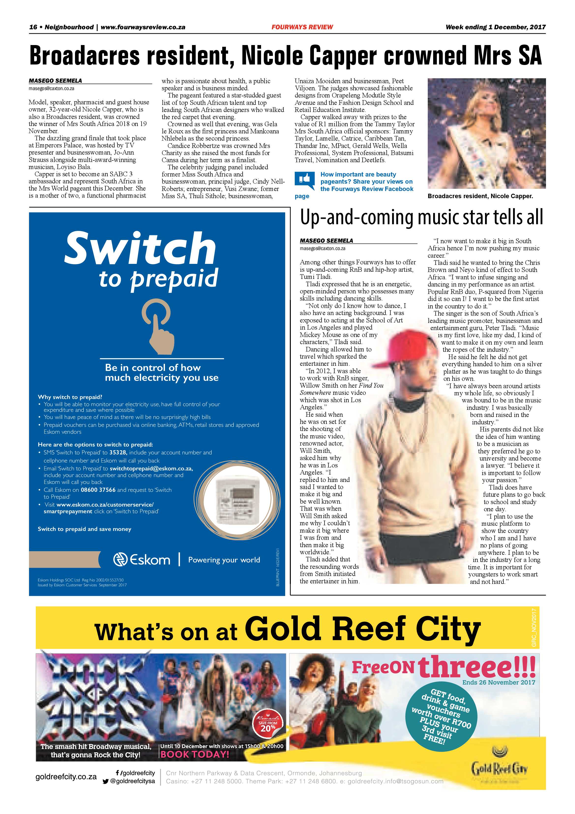 Fourways Review 1 December page 16