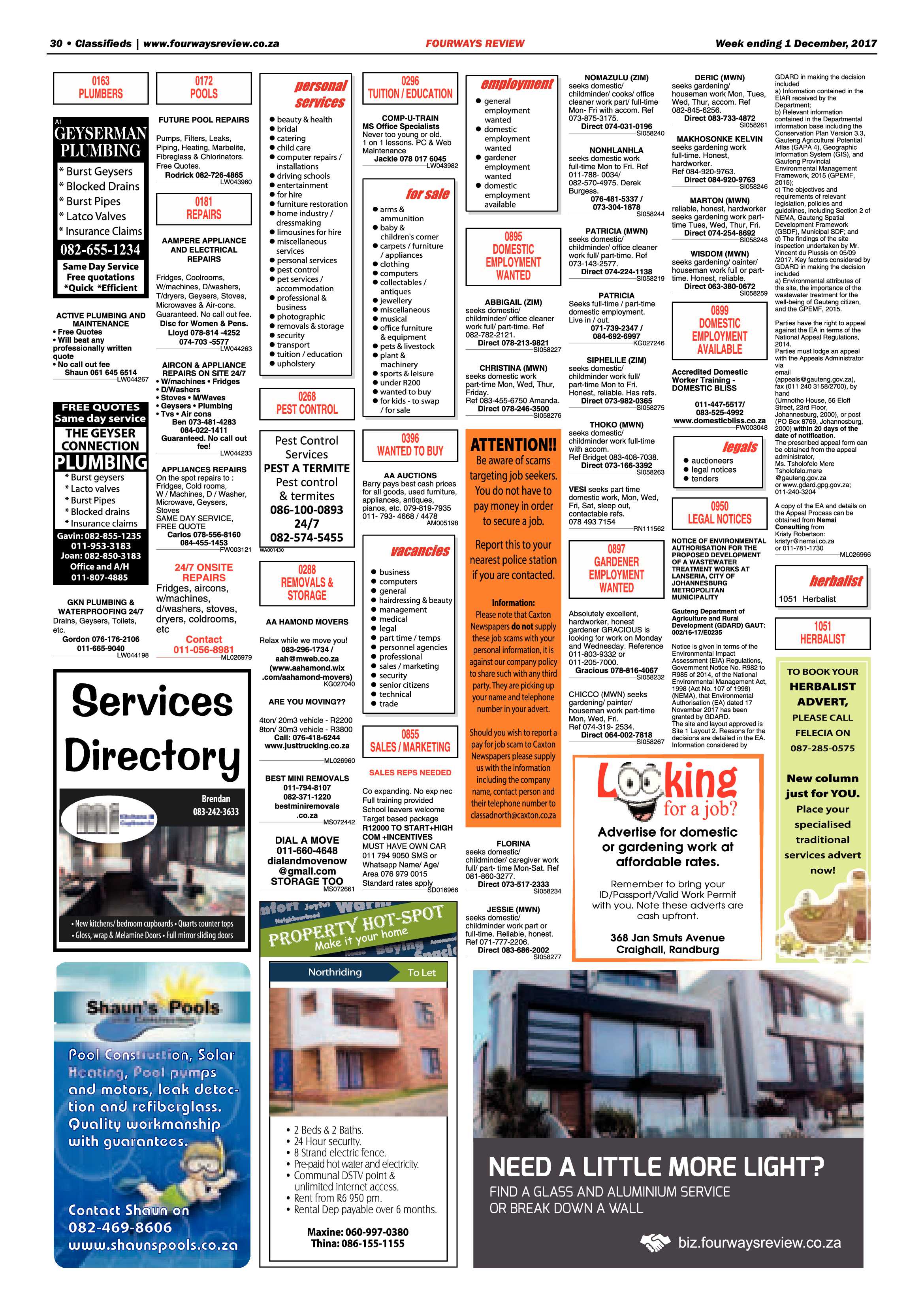 Fourways Review 1 December page 30