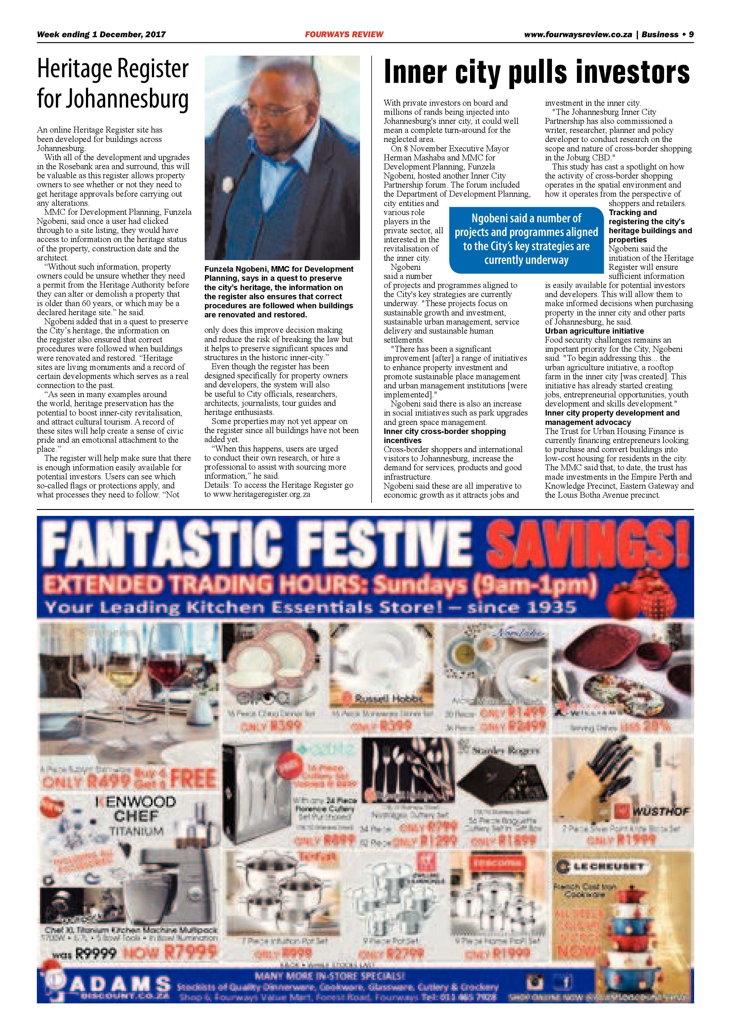 Fourways Review 1 December page 9