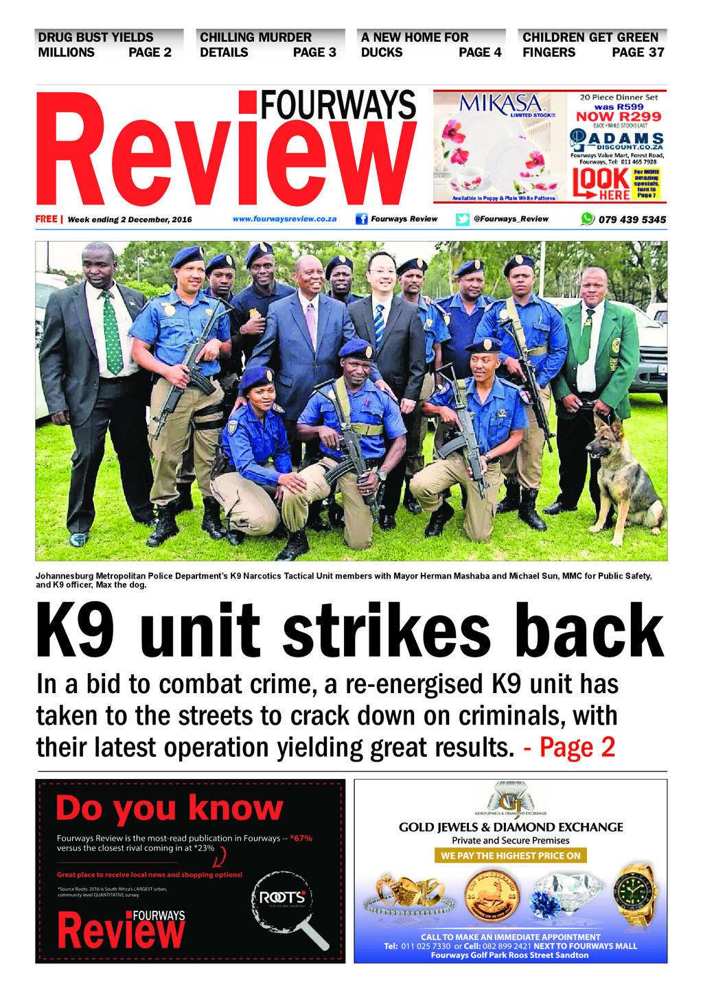 Fourways Review 1 December 2016 page 1