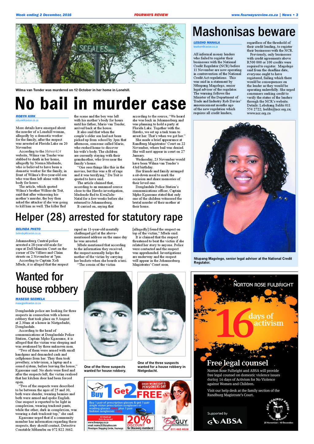 Fourways Review 1 December 2016 page 3