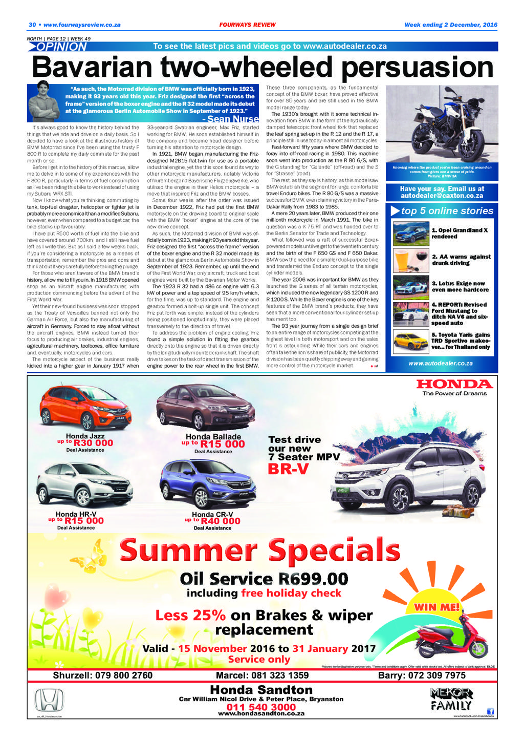 Fourways Review 1 December 2016 page 30