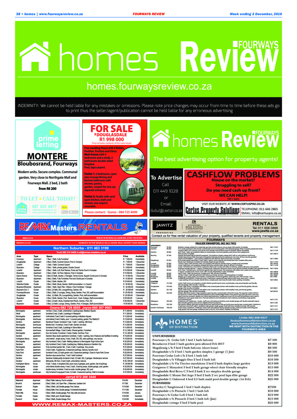 Fourways Review 1 December 2016 page 38