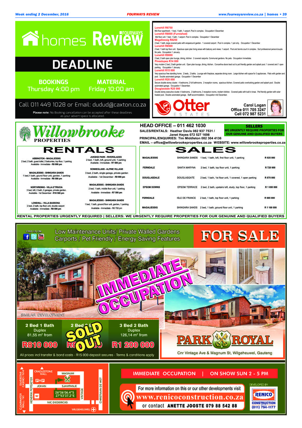 Fourways Review 1 December 2016 page 39