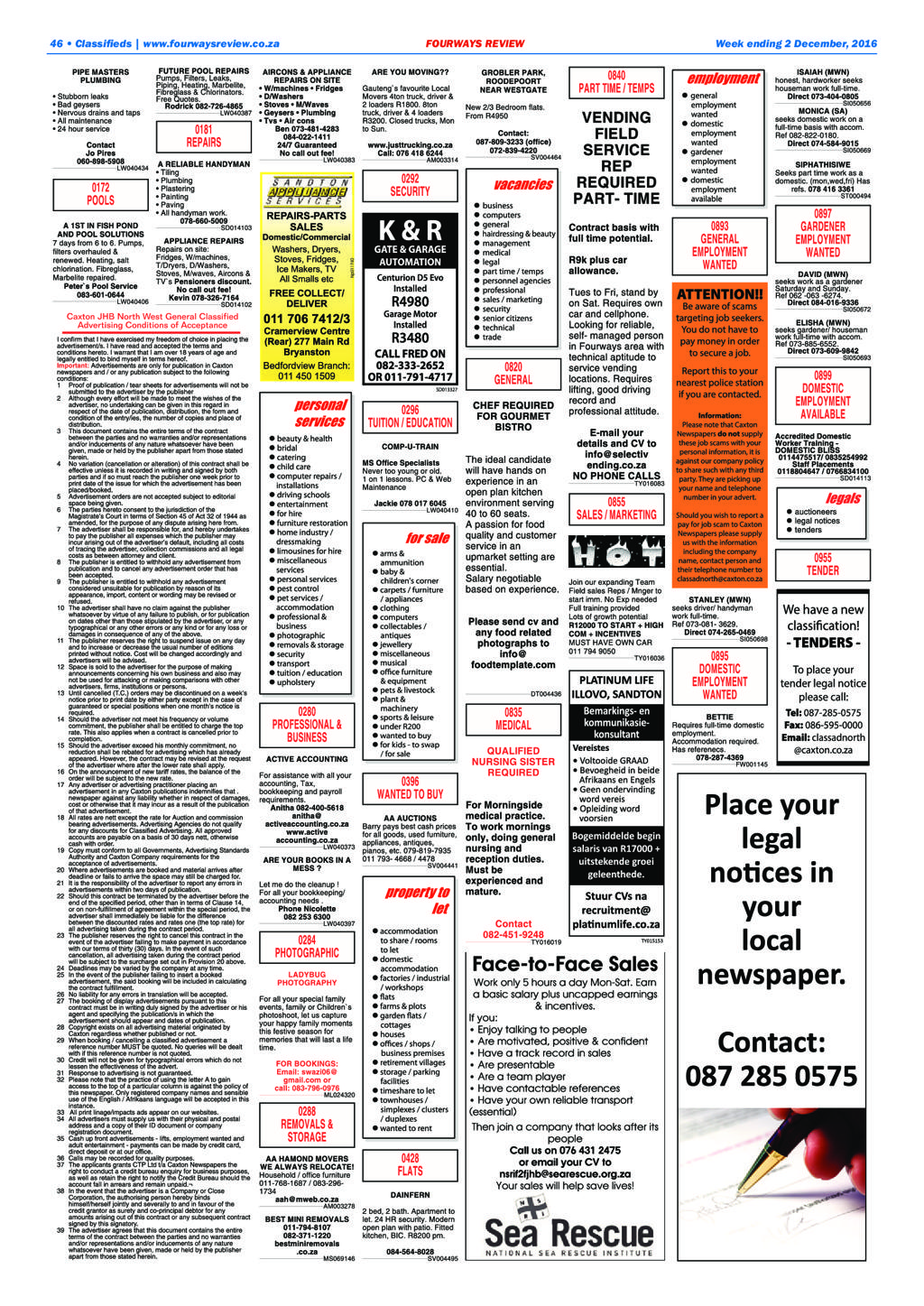 Fourways Review 1 December 2016 page 46