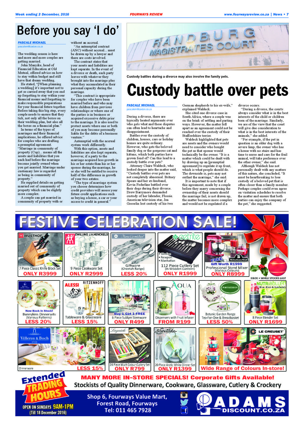 Fourways Review 1 December 2016 page 7