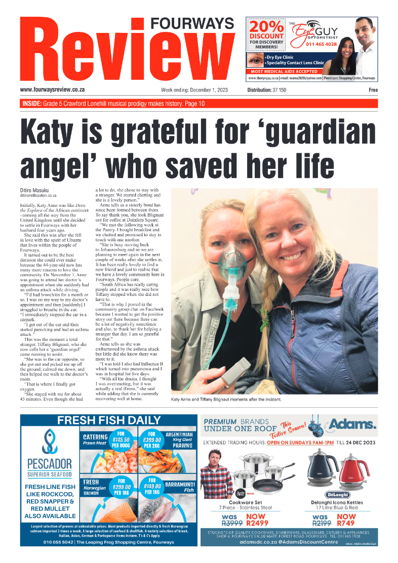 Fourways Review 1 December 2023 page 1