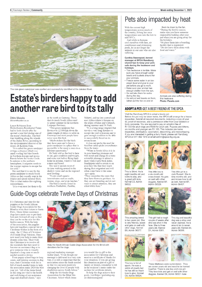 Fourways Review 1 December 2023 page 6