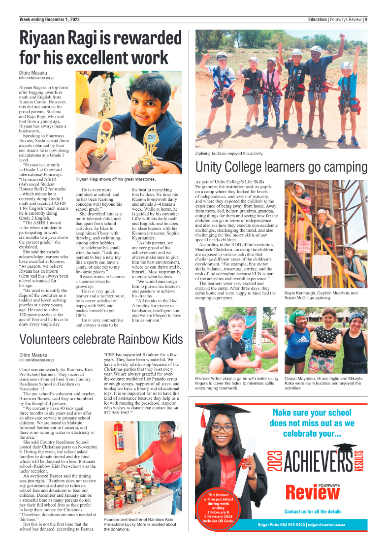 Fourways Review 1 December 2023 page 9