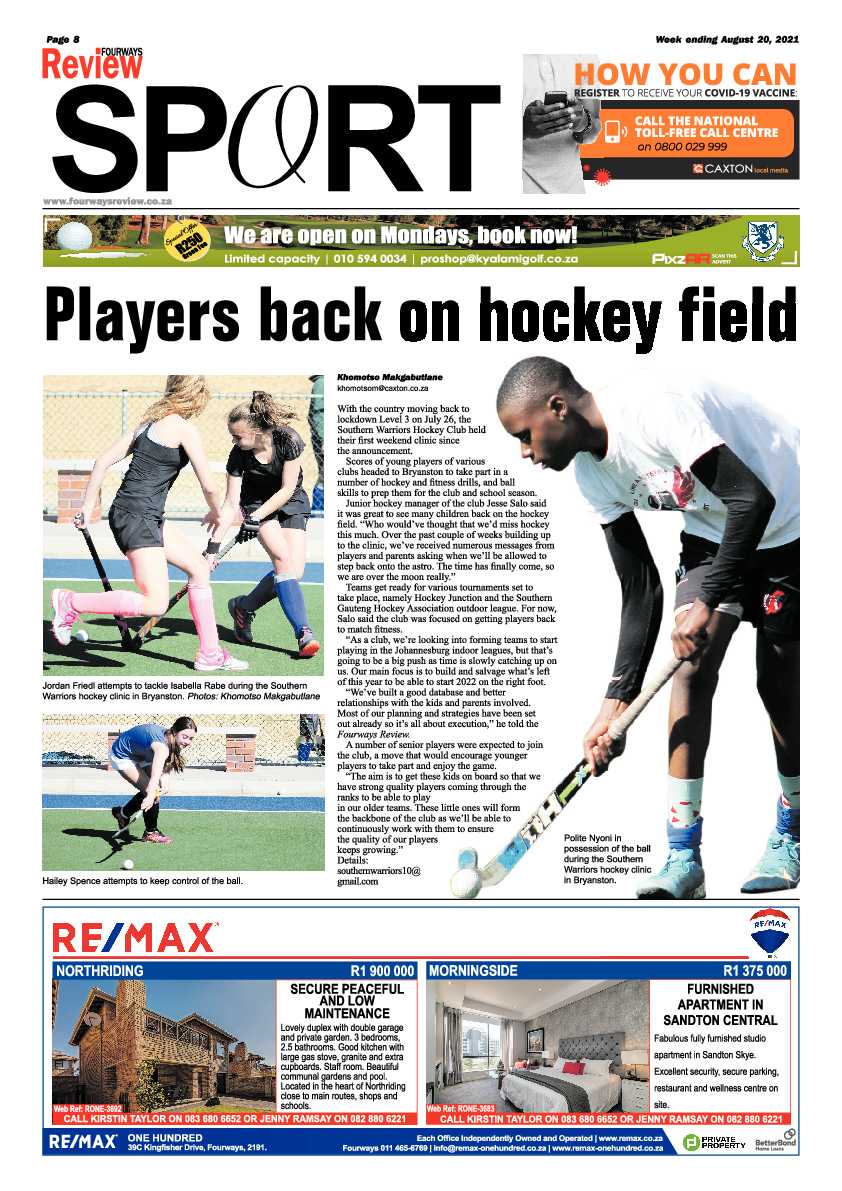 Fourways Review  20 August 2021 page 8