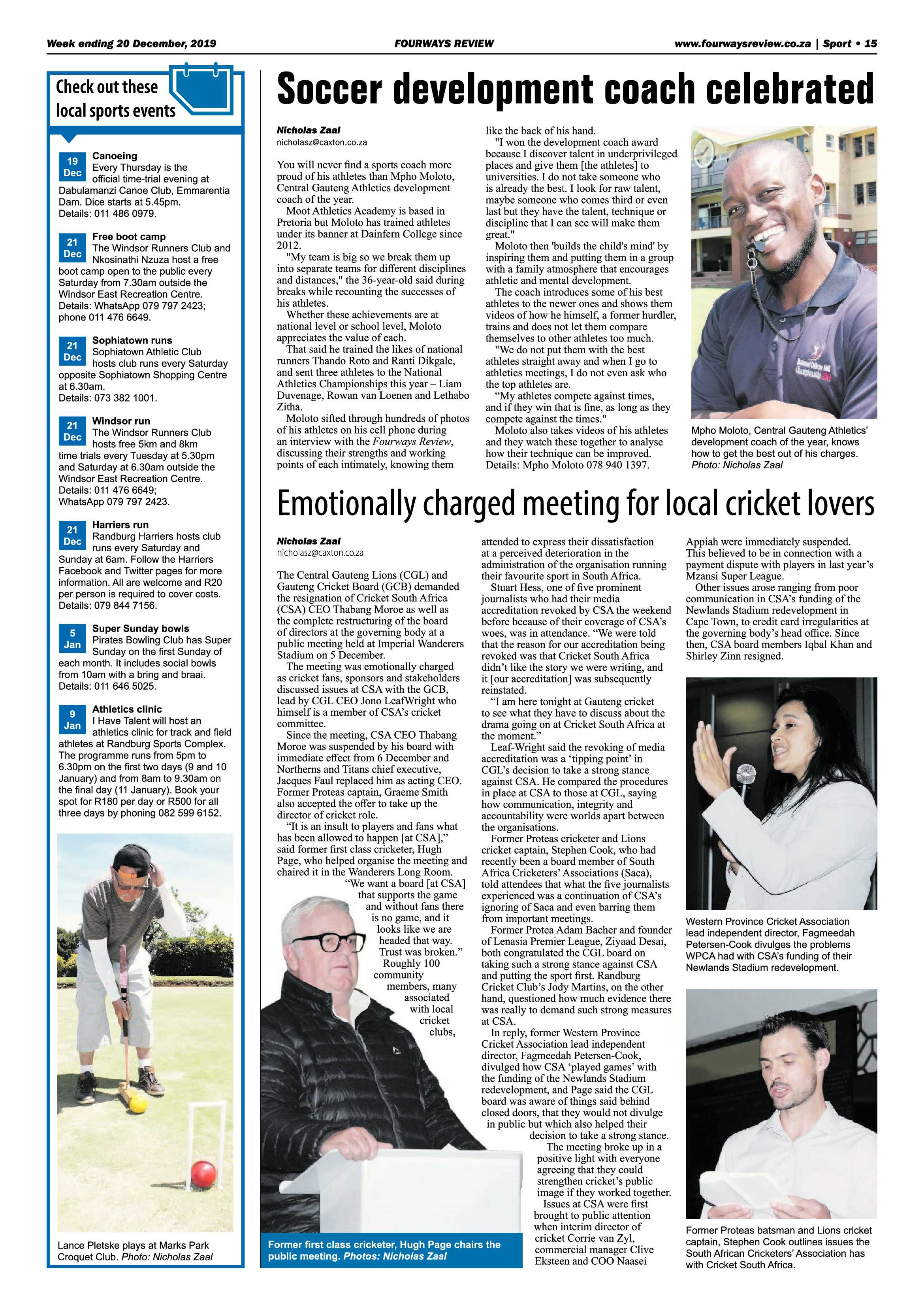 Fourways Review 20 December 2019 page 15