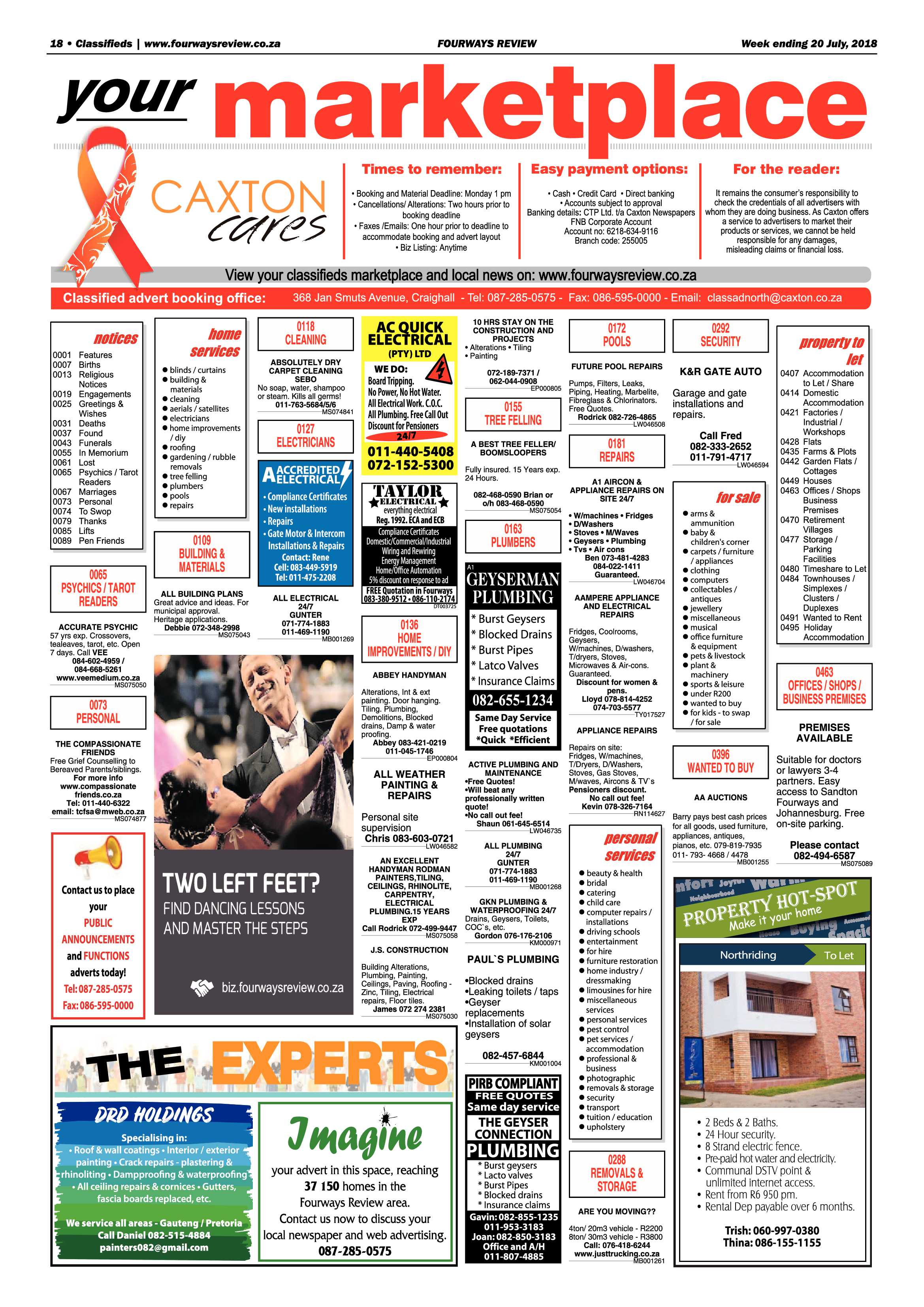 Fourways Review 20 July, 2018 page 18
