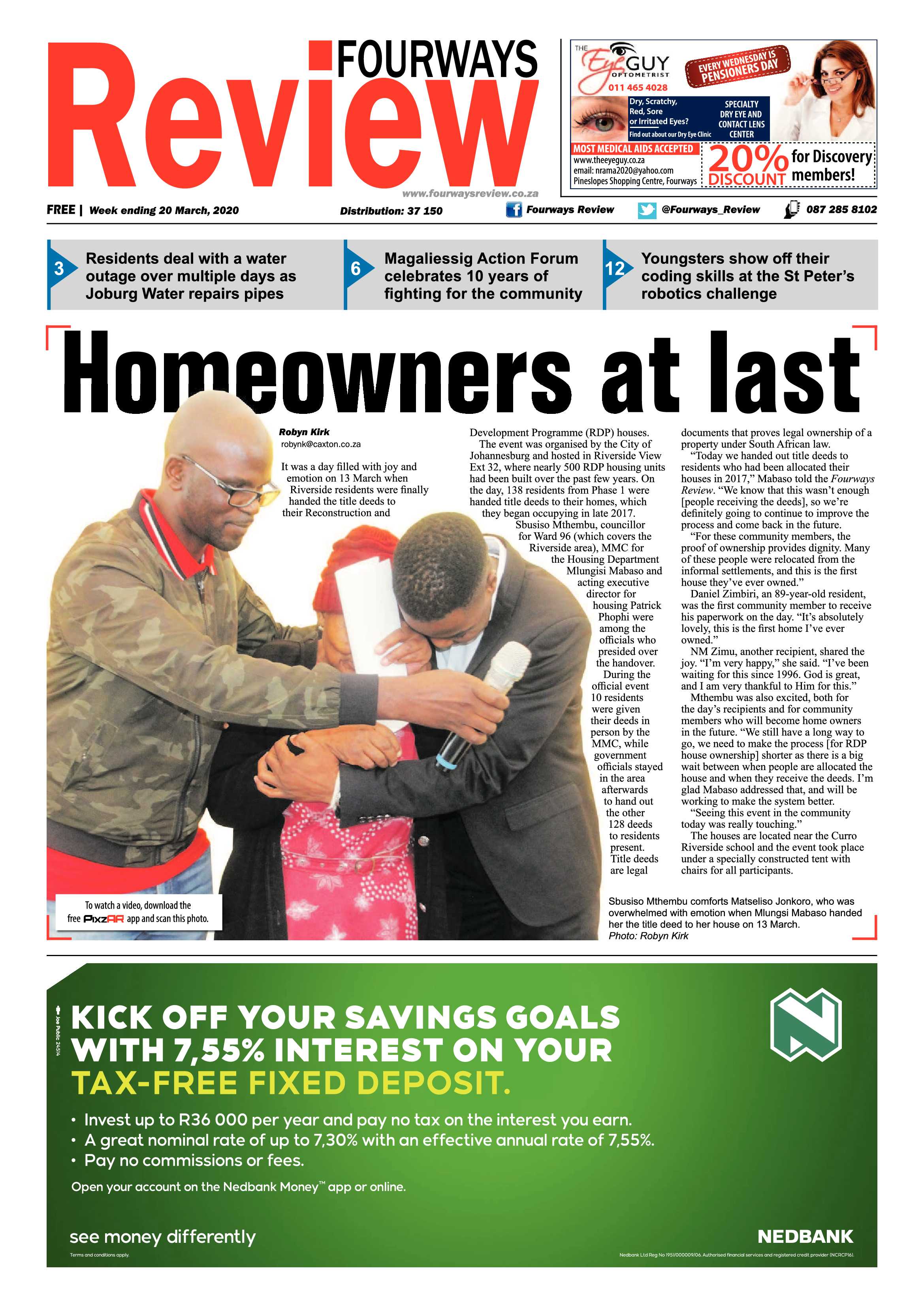 Fourways Review 20 March 2020 page 1