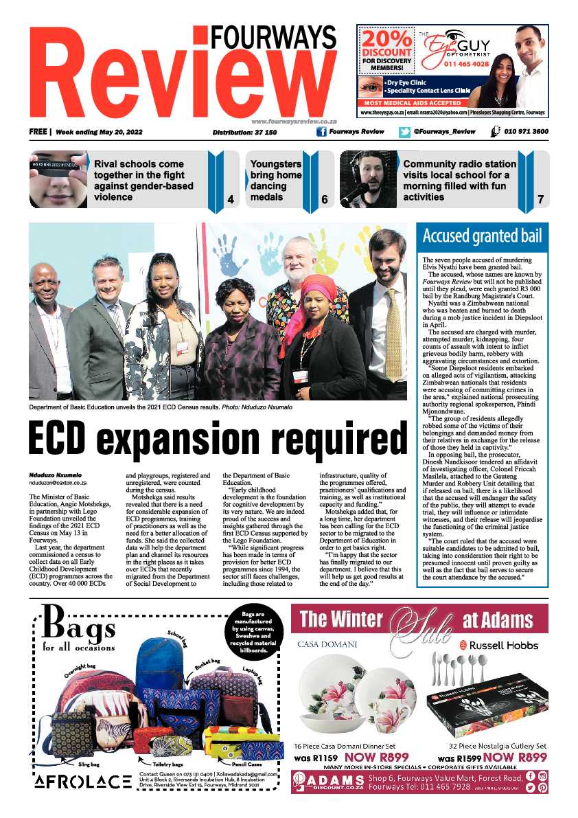 Fourways Review 20 May 2022 page 1