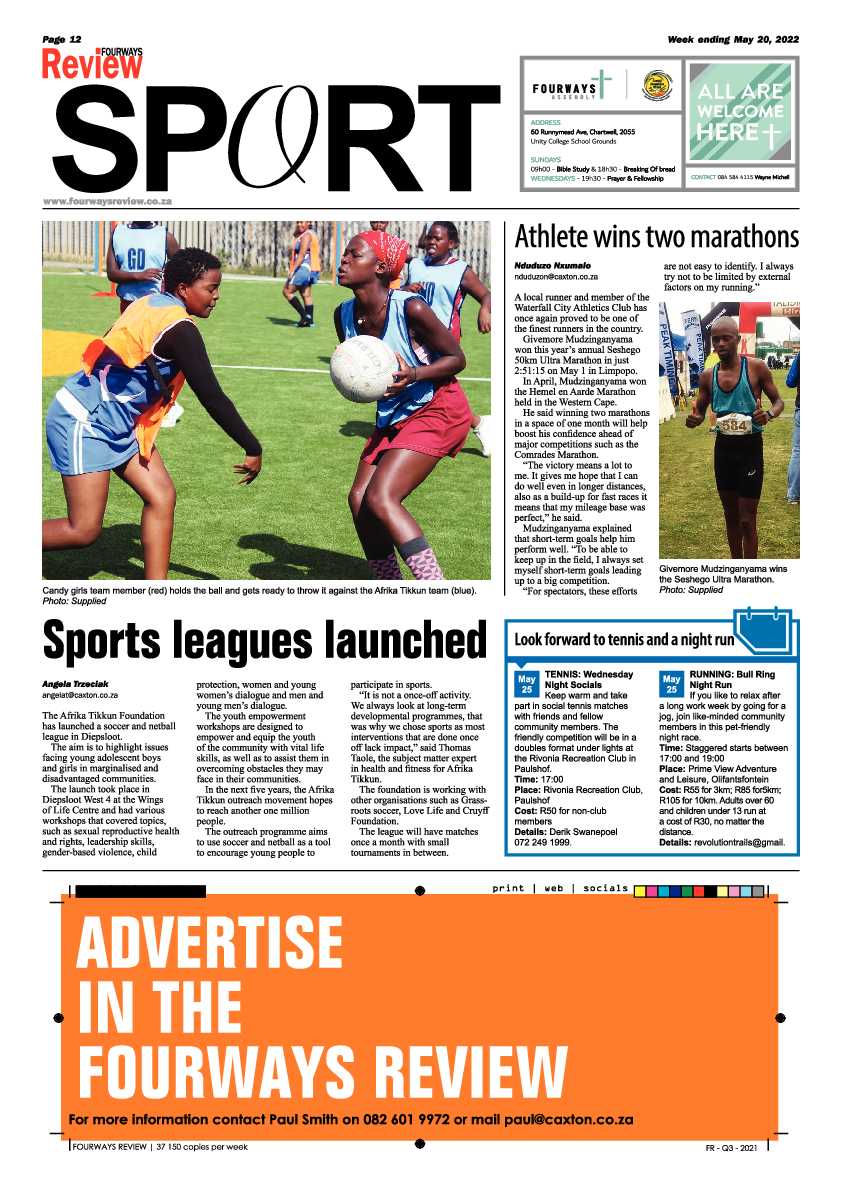 Fourways Review 20 May 2022 page 12