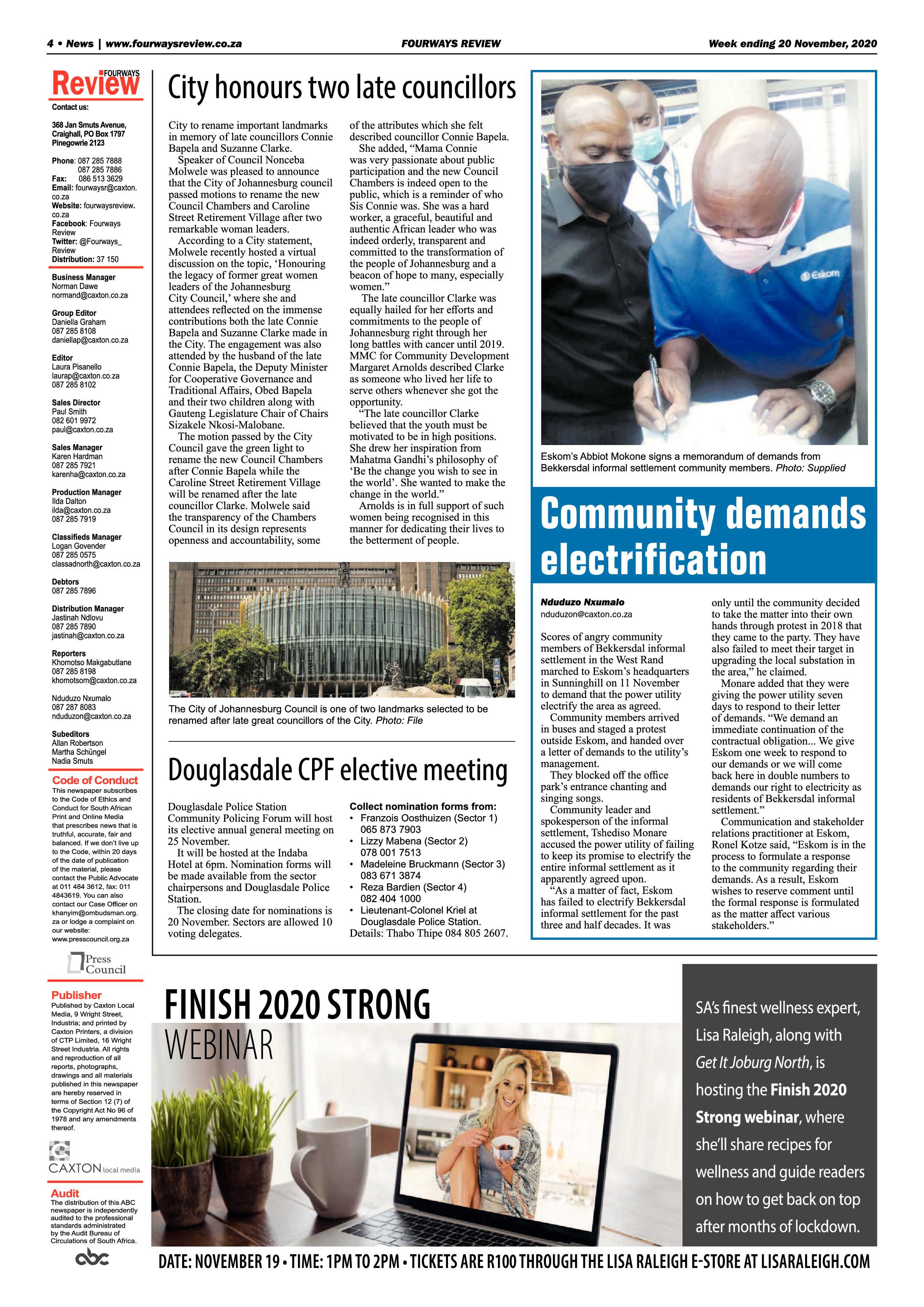 Fourways Review 20 November 2020 page 4