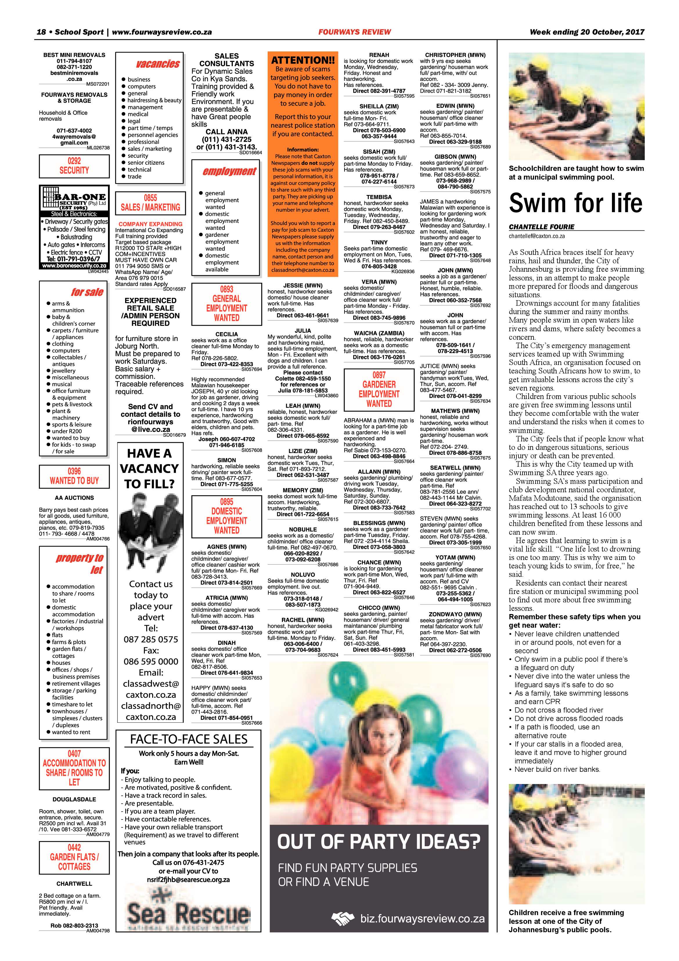 Fourways Review 20 October 2017 page 18