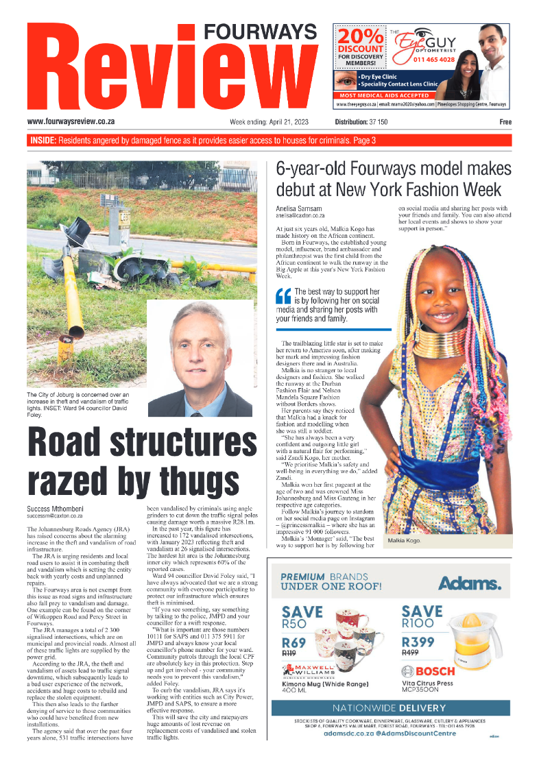 Fourways Review 21 April 2023 page 1