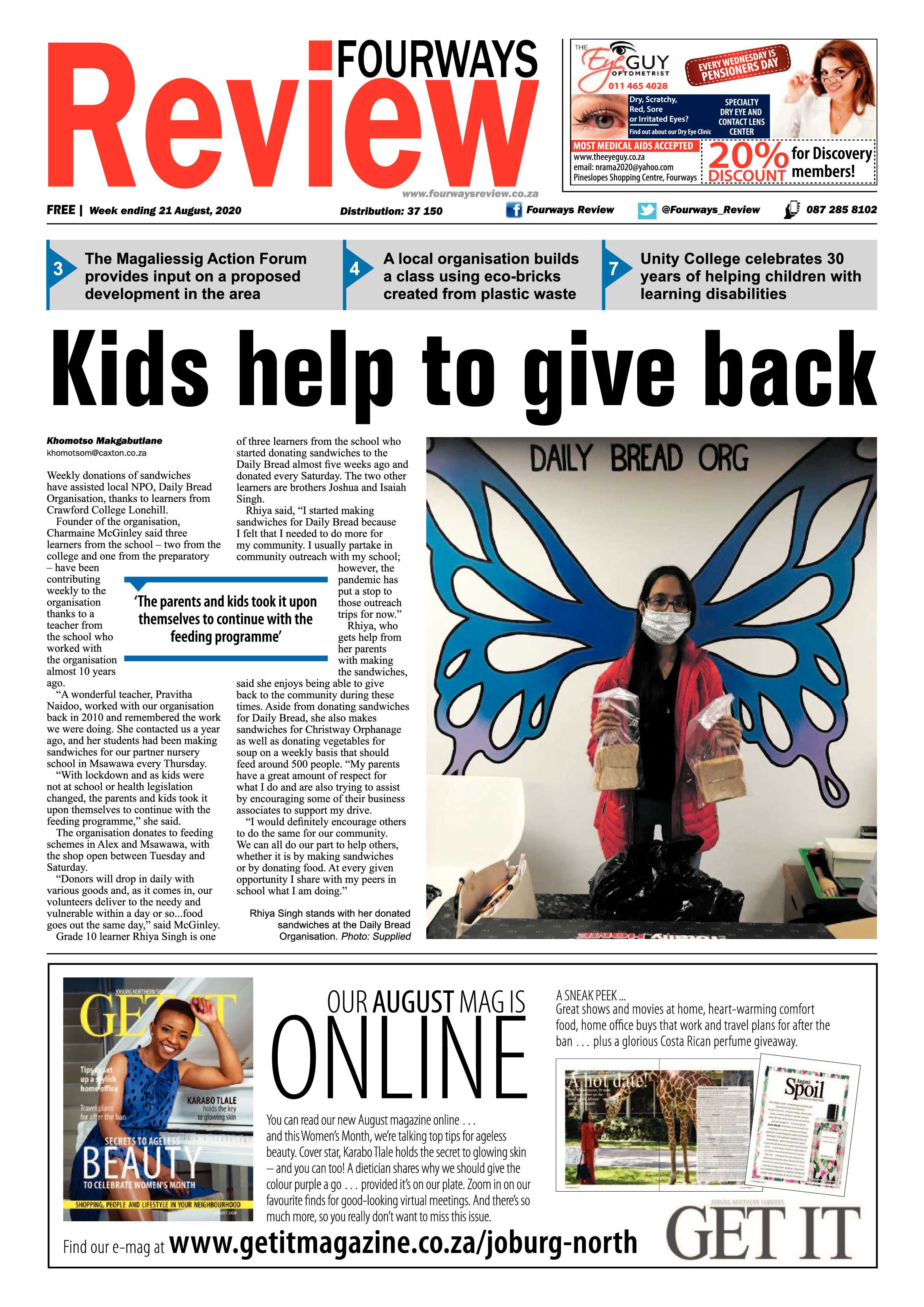 Fourways Review 21 August 2020 page 1