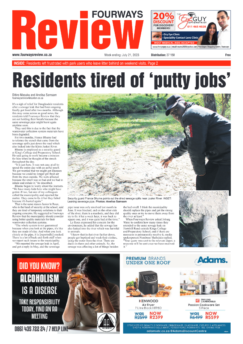 Fourways Review 21 July 2023 page 1