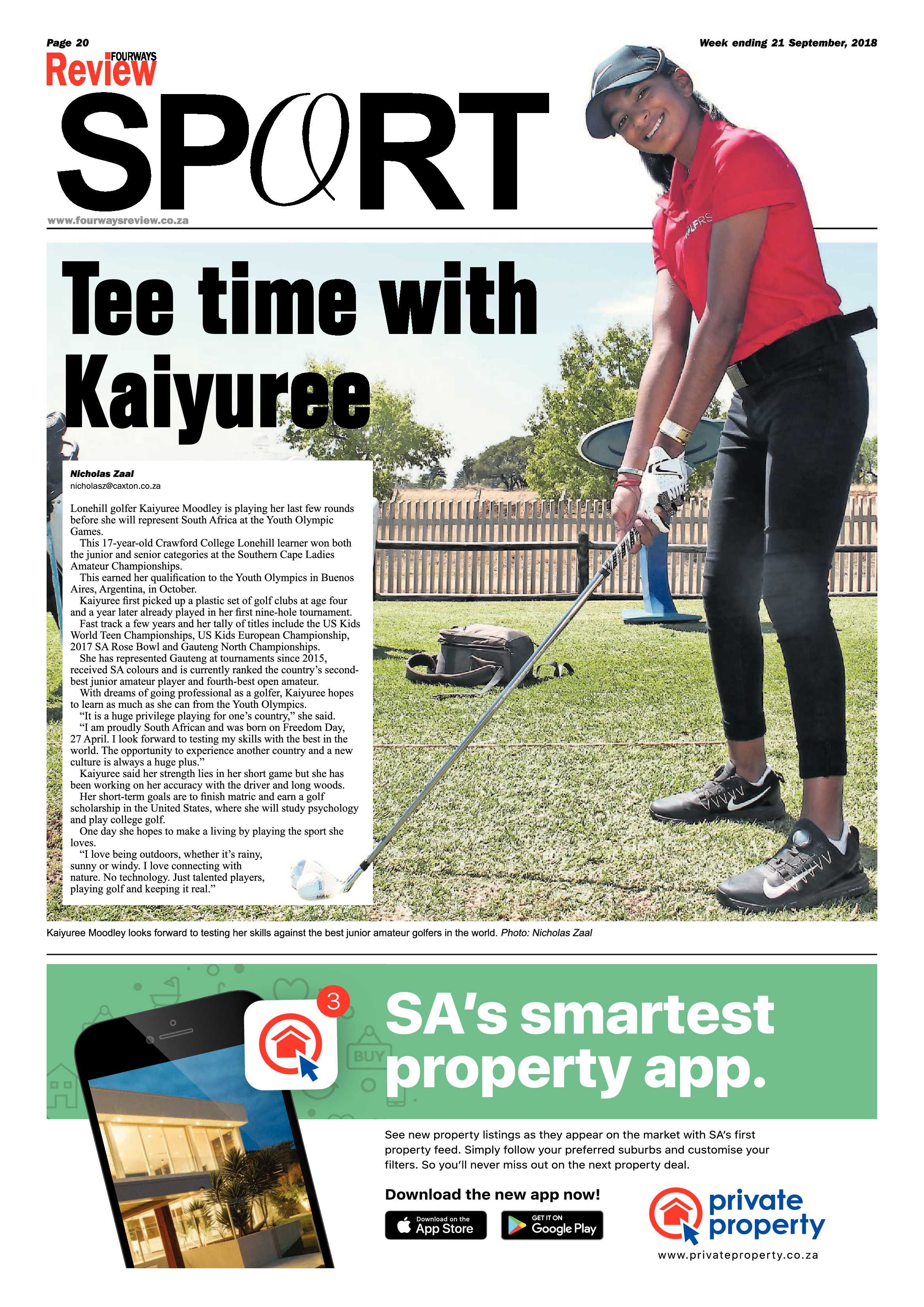 Fourways Review 21 September, 2018 page 20