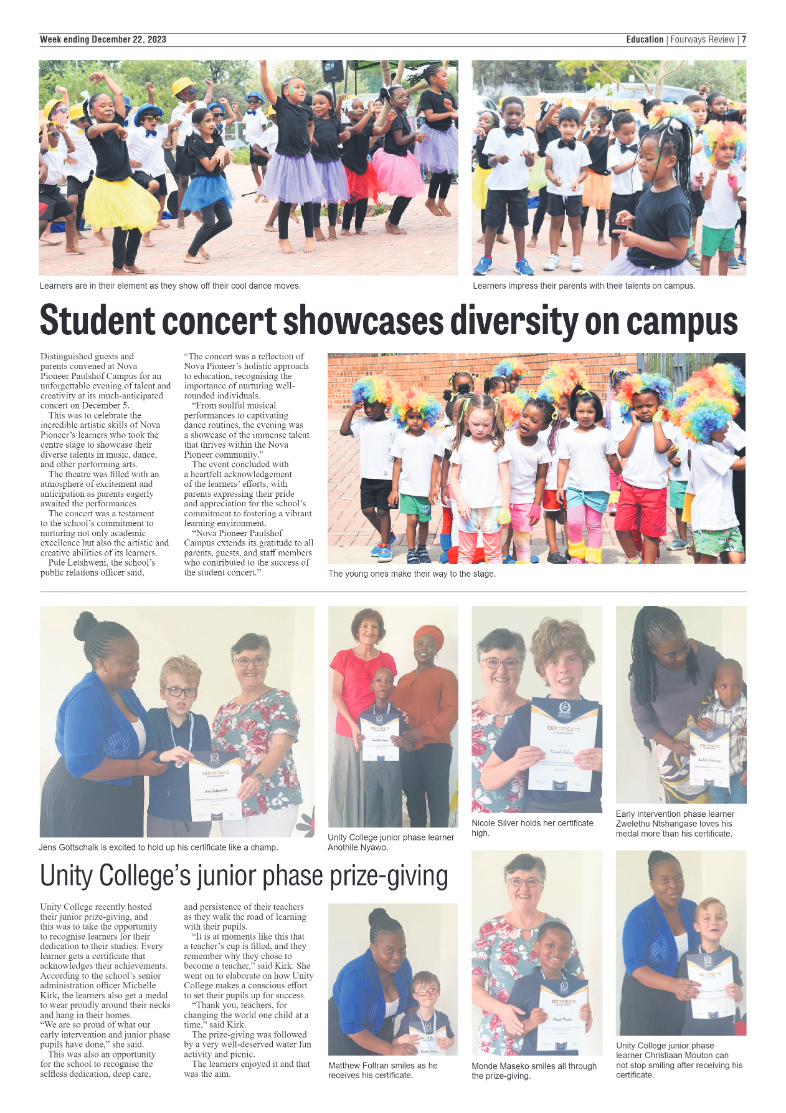 Fourways Review 22 December 2023 page 7