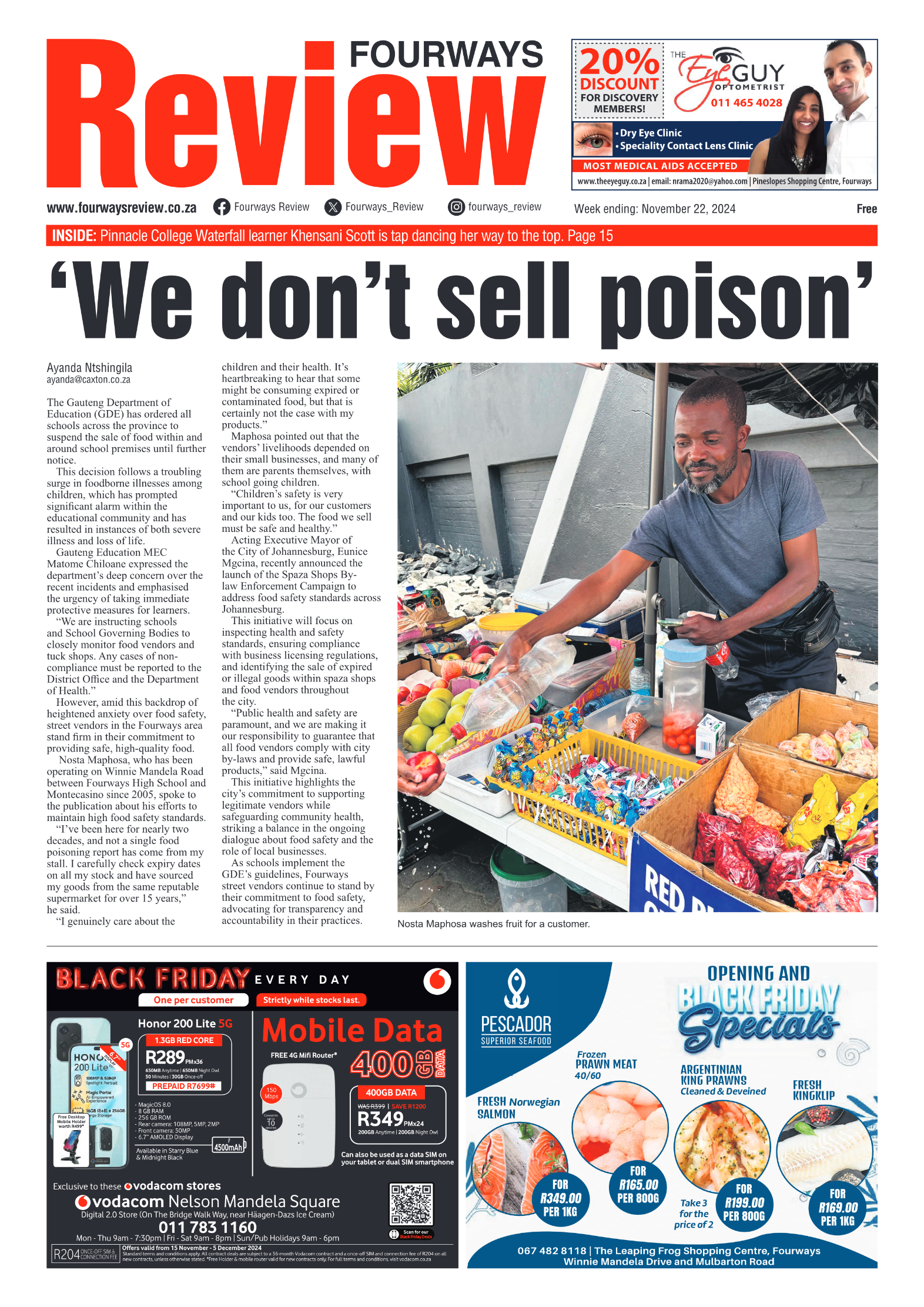 Fourways Review 22 November 2024 page 1