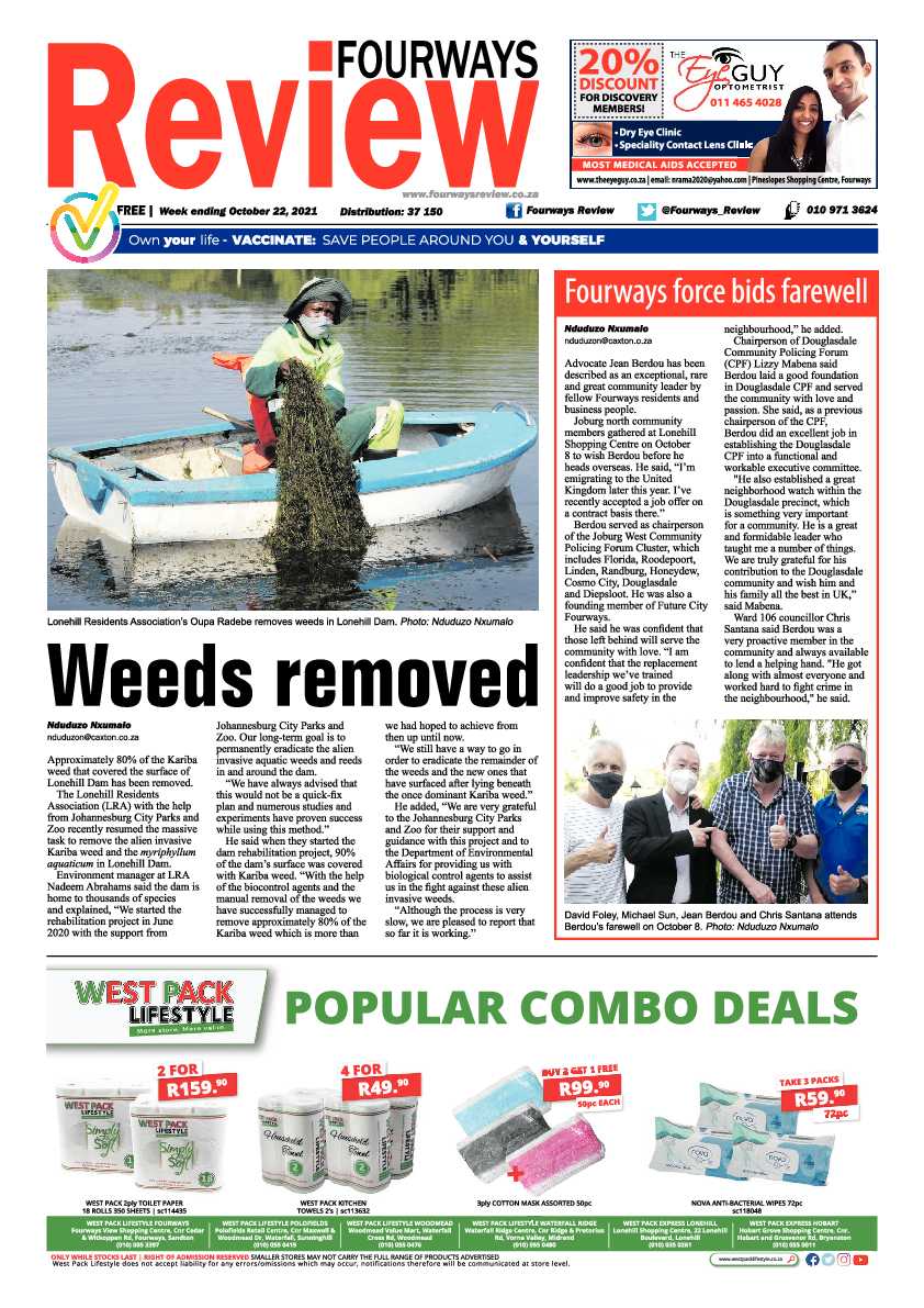 Fourways Review 22 October 2021 page 1
