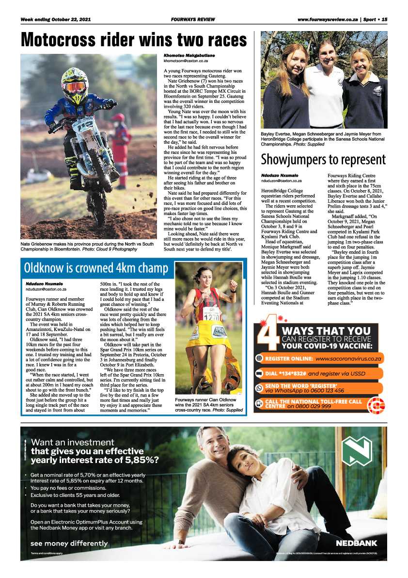 Fourways Review 22 October 2021 page 15