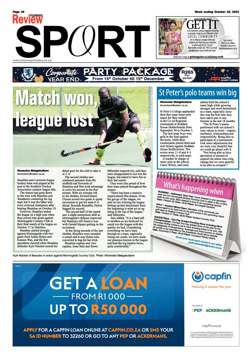 Fourways Review 22 October 2021 page 16