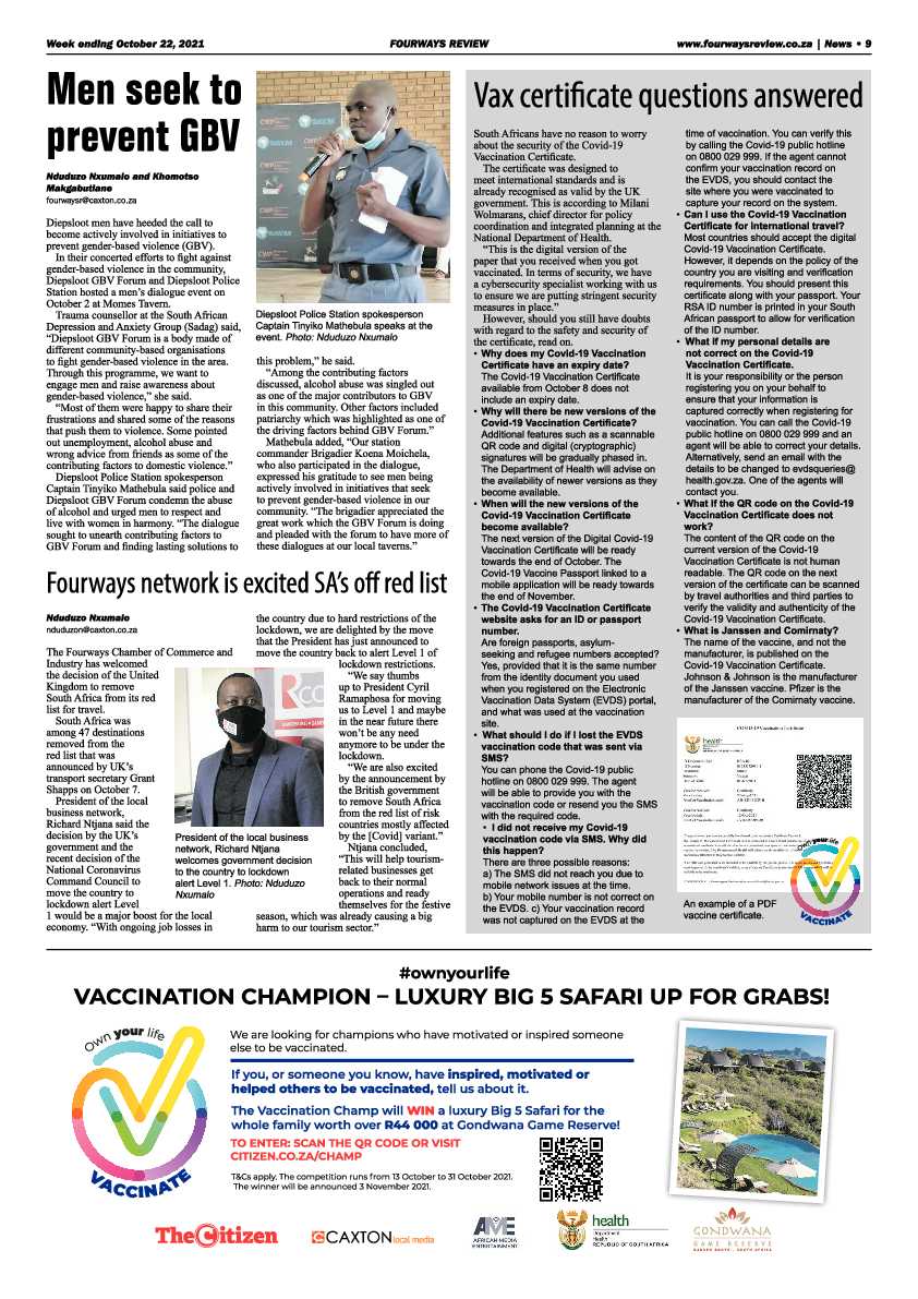 Fourways Review 22 October 2021 page 9