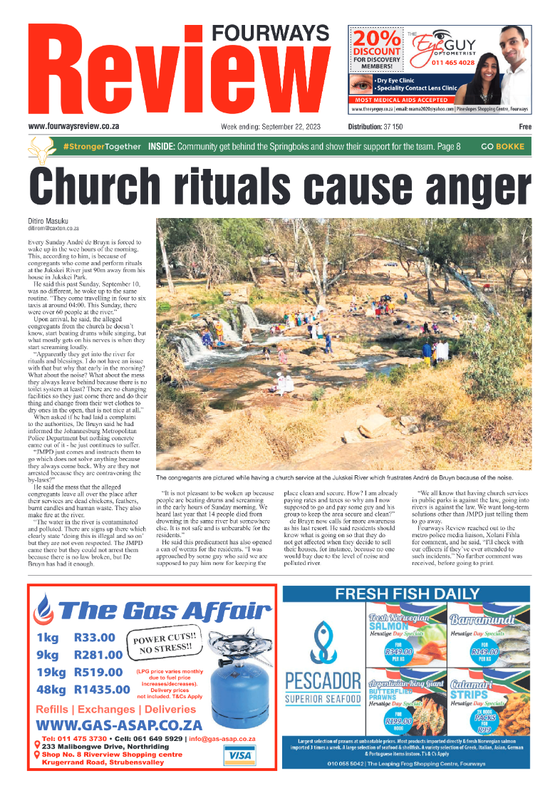 Fourways Review 22 September 2023 page 1