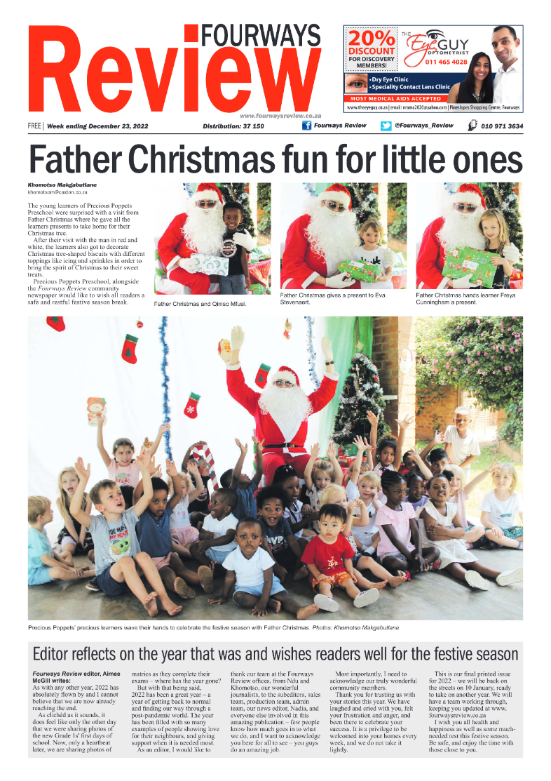 Fourways Review 23 Dec 2022 page 1