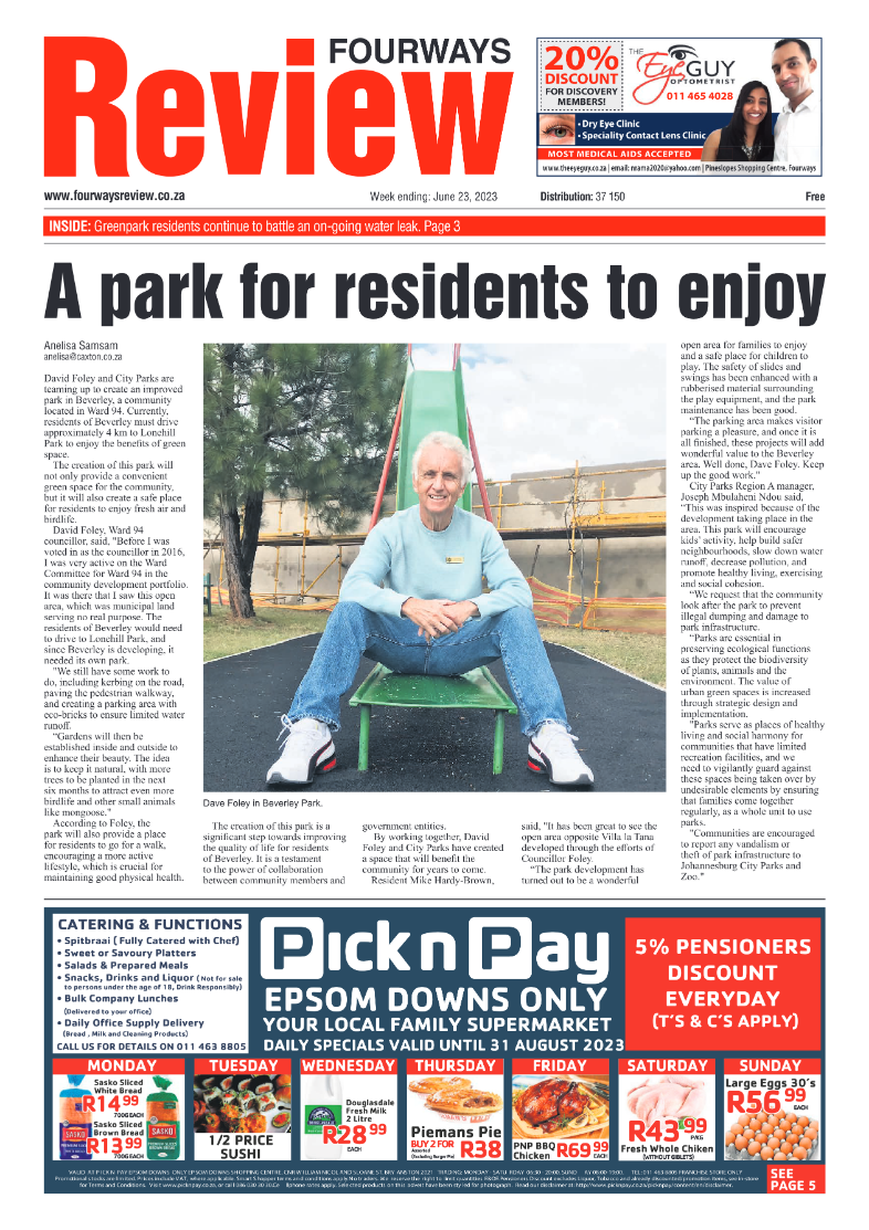 Fourways Review 23 June 2023 page 1