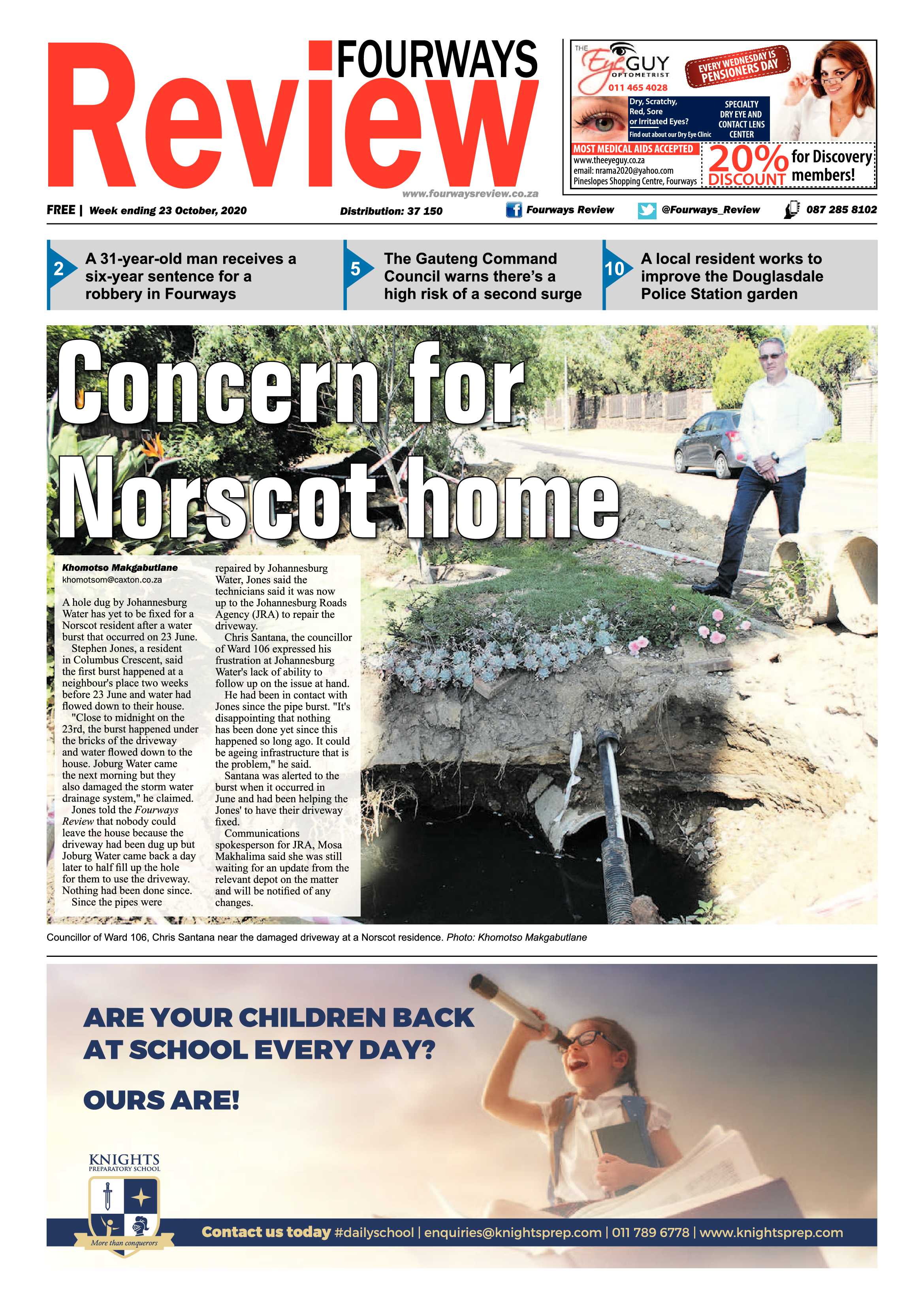Fourways Review 23 October 2020 page 1
