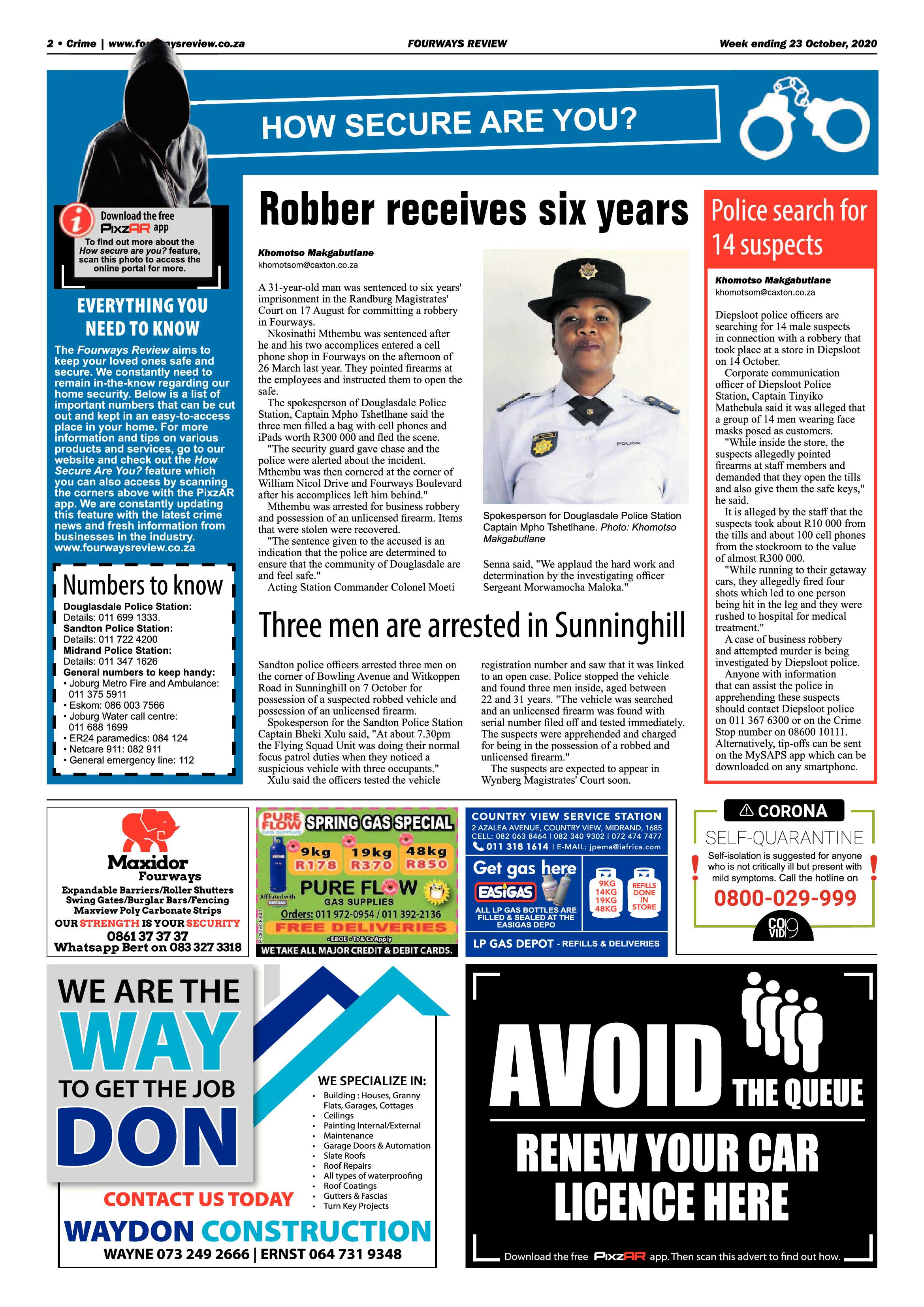 Fourways Review 23 October 2020 page 2