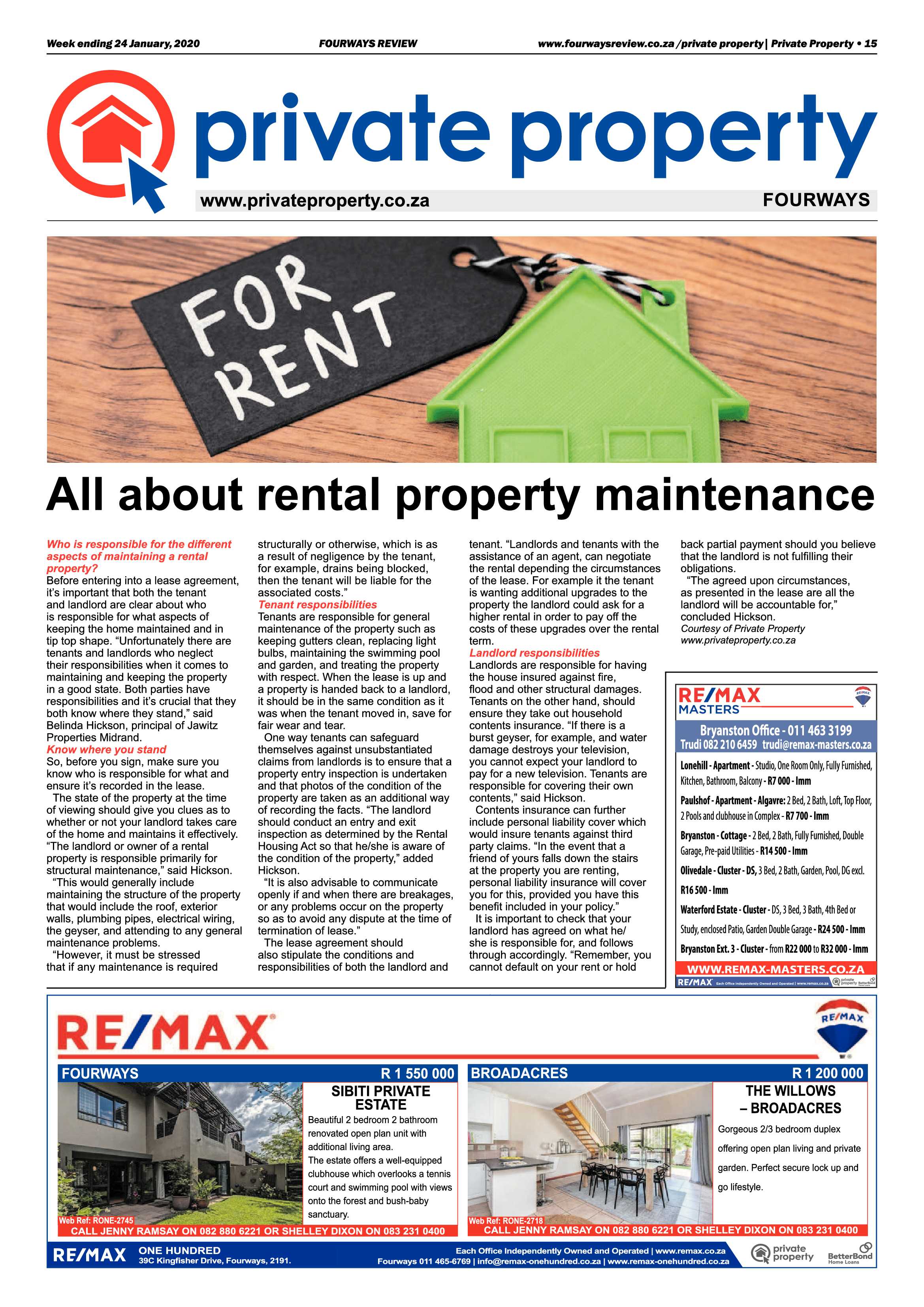 Fourways Review 24 January 2020 page 15