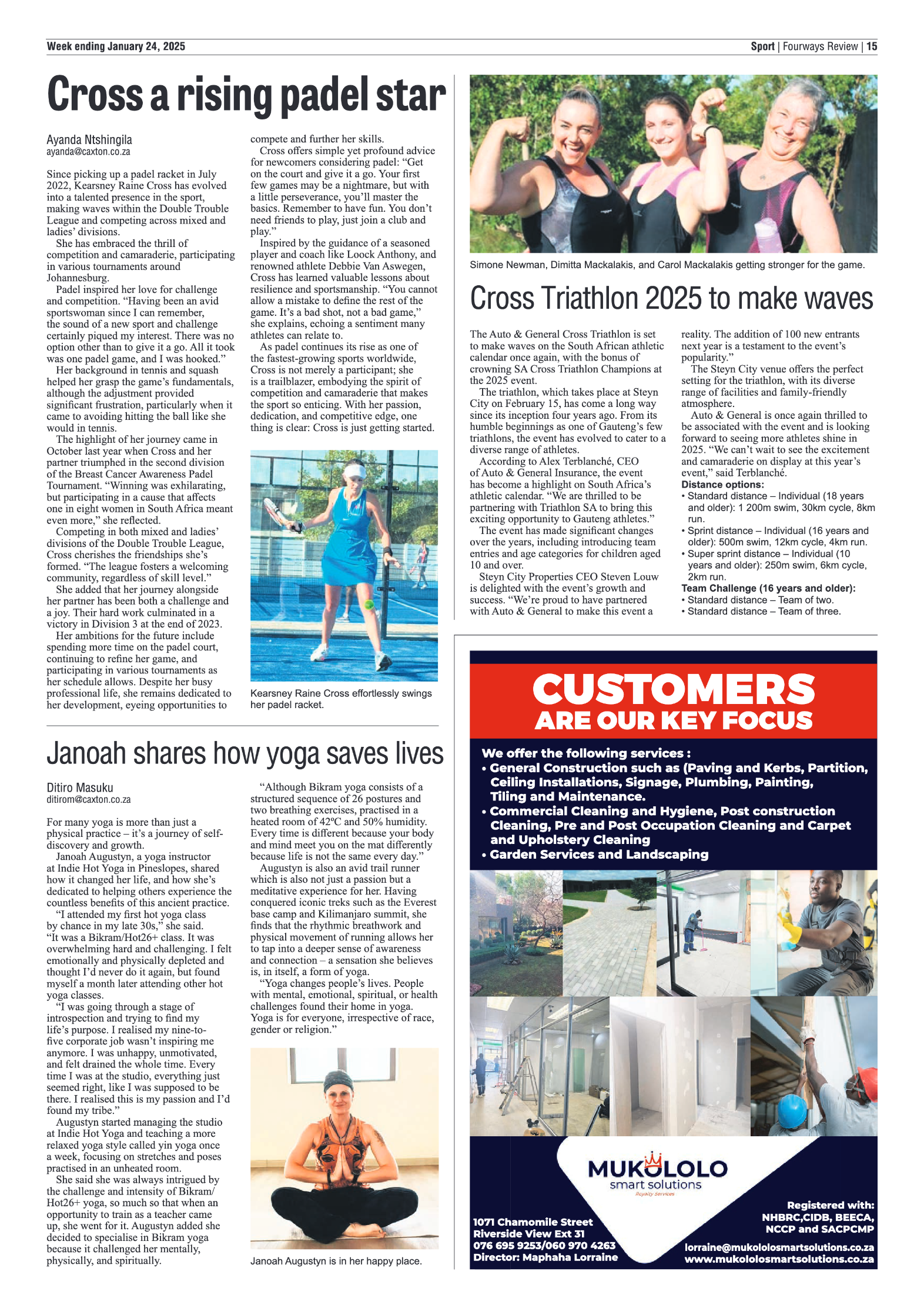 Fourways Review 24 January 2025 page 15