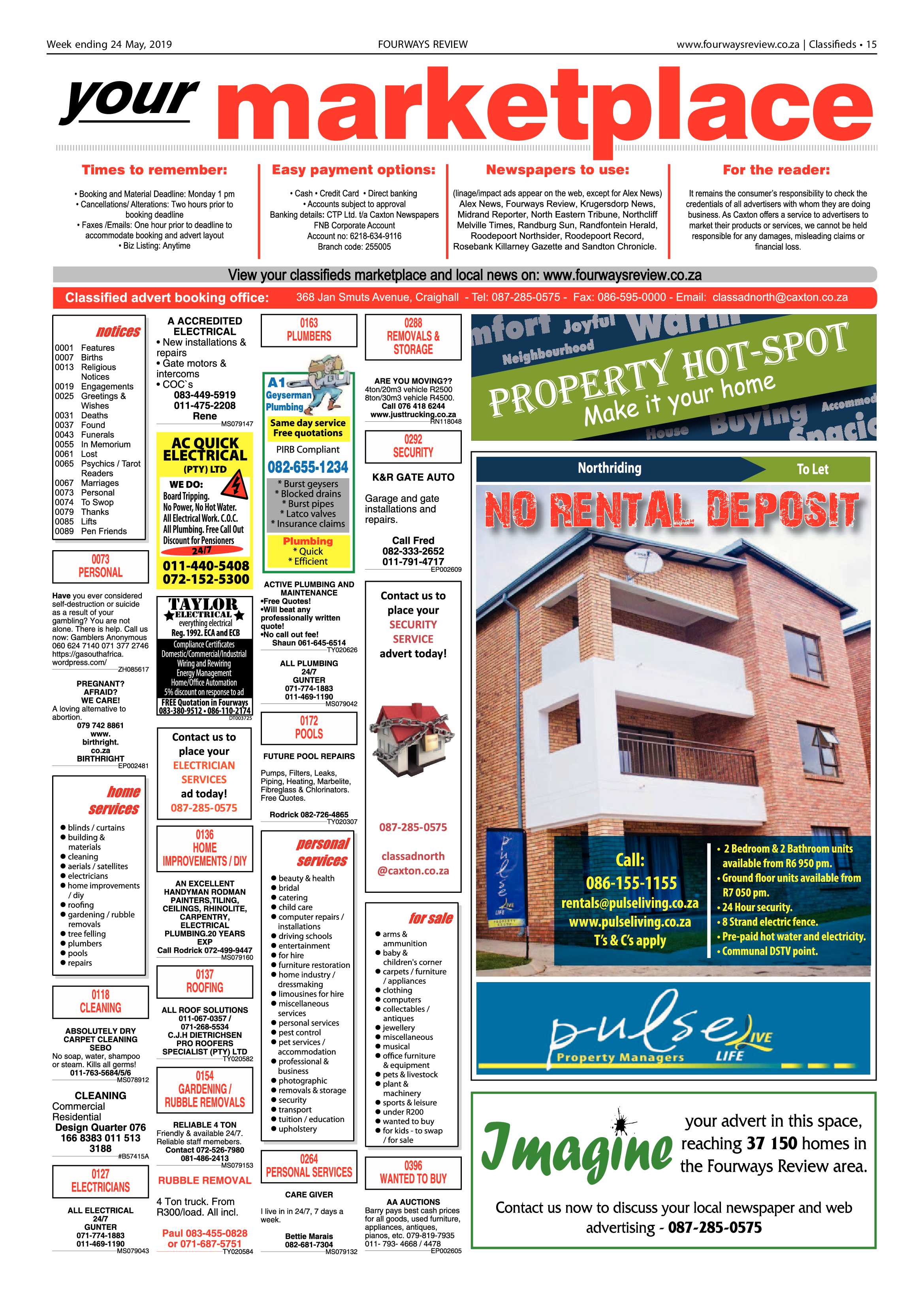 Fourways Review 24 May, 2019 page 15